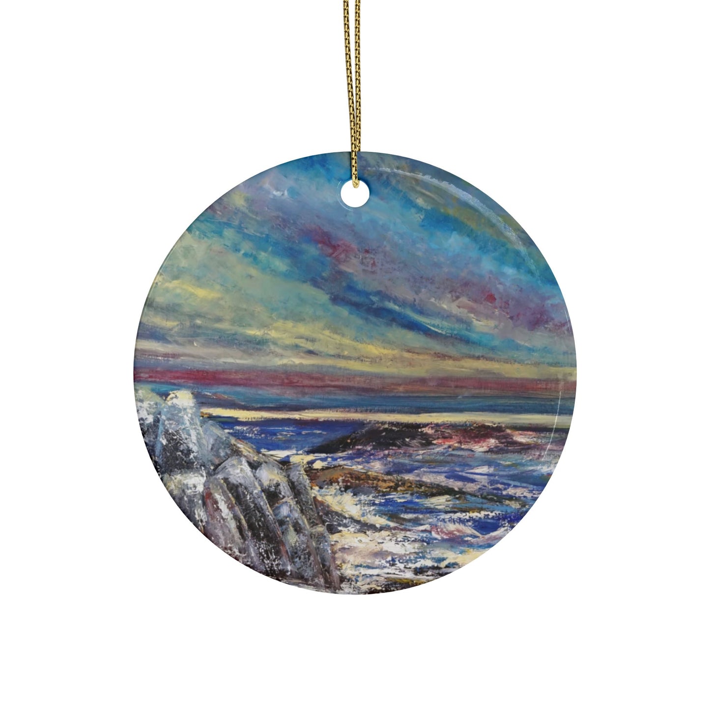 CERAMIC ORNAMENTS - SEASCAPE AT SUNDOWN