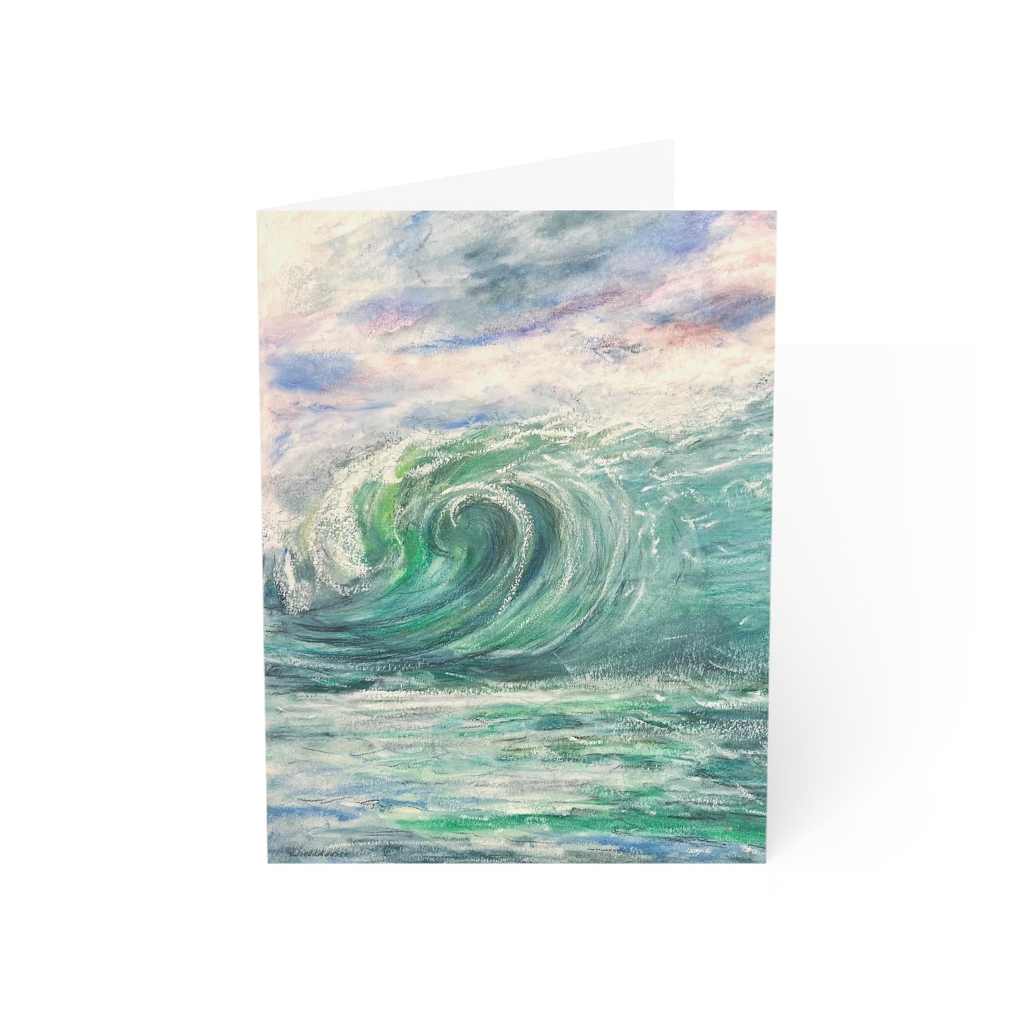 GREETING CARDS (1, 10, 30, and 50pcs) - HORIZON'S EMBRACE: A MAJESTIC DISTANT WAVE