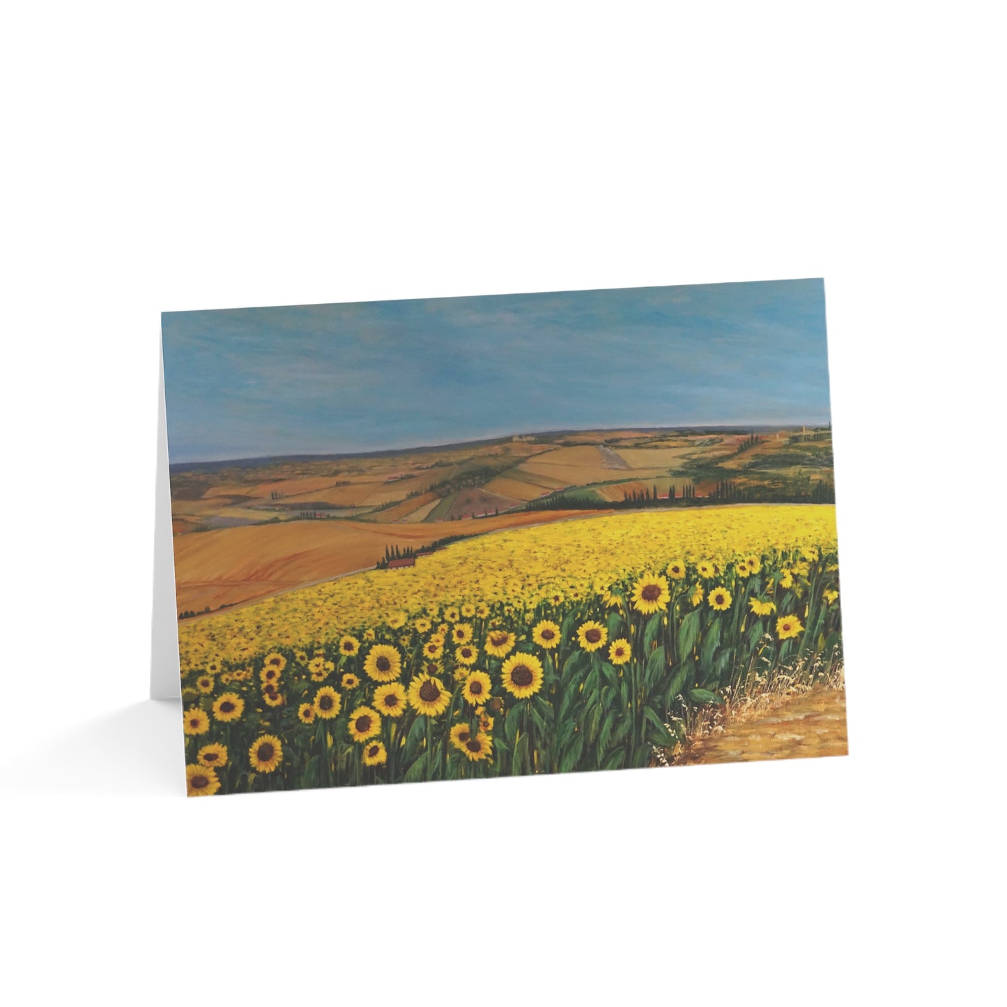 GREETING CARDS (1, 10, 30, and 50pcs) - THE SUNFLOWER FIELD OF TUSCANY