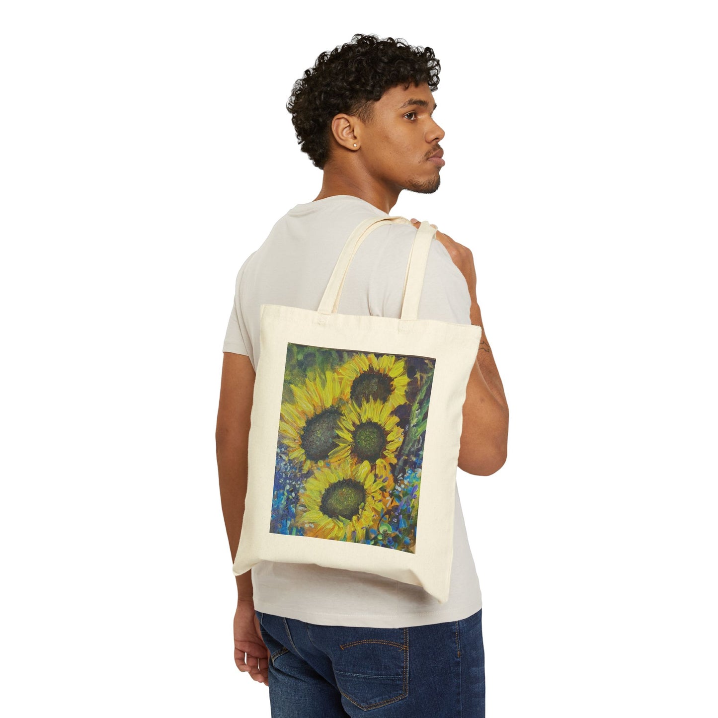 COTTON CANVAS TOTE BAG - GIRASOLI