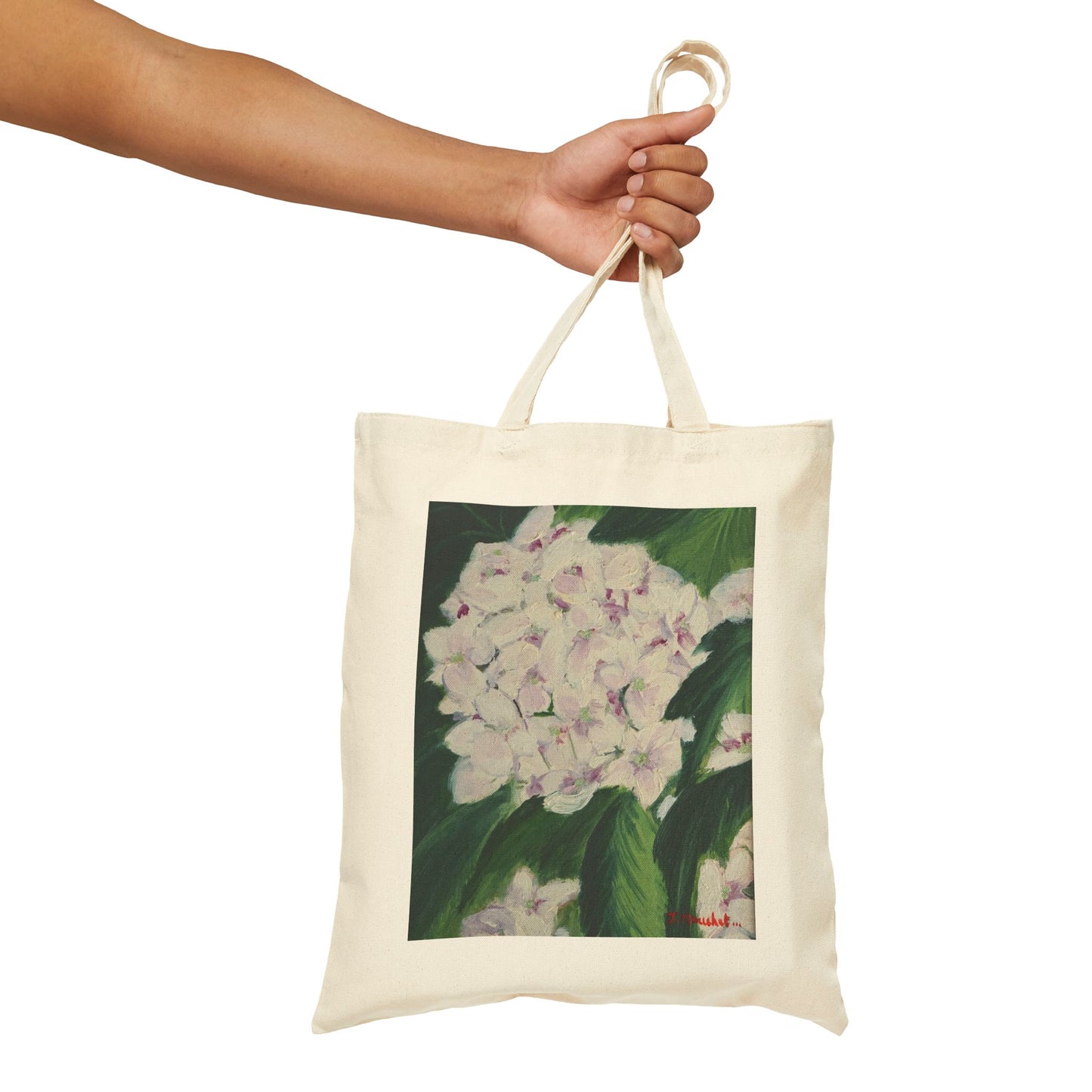 COTTON CANVAS TOTE BAG - MAGNOLIAS