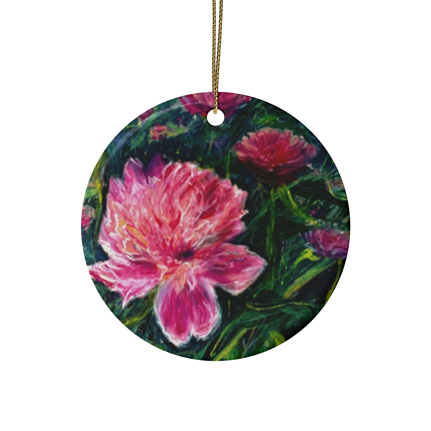 CERAMIC ORNAMENTS - PINK BLOSSOMS: DELICATE PETALS