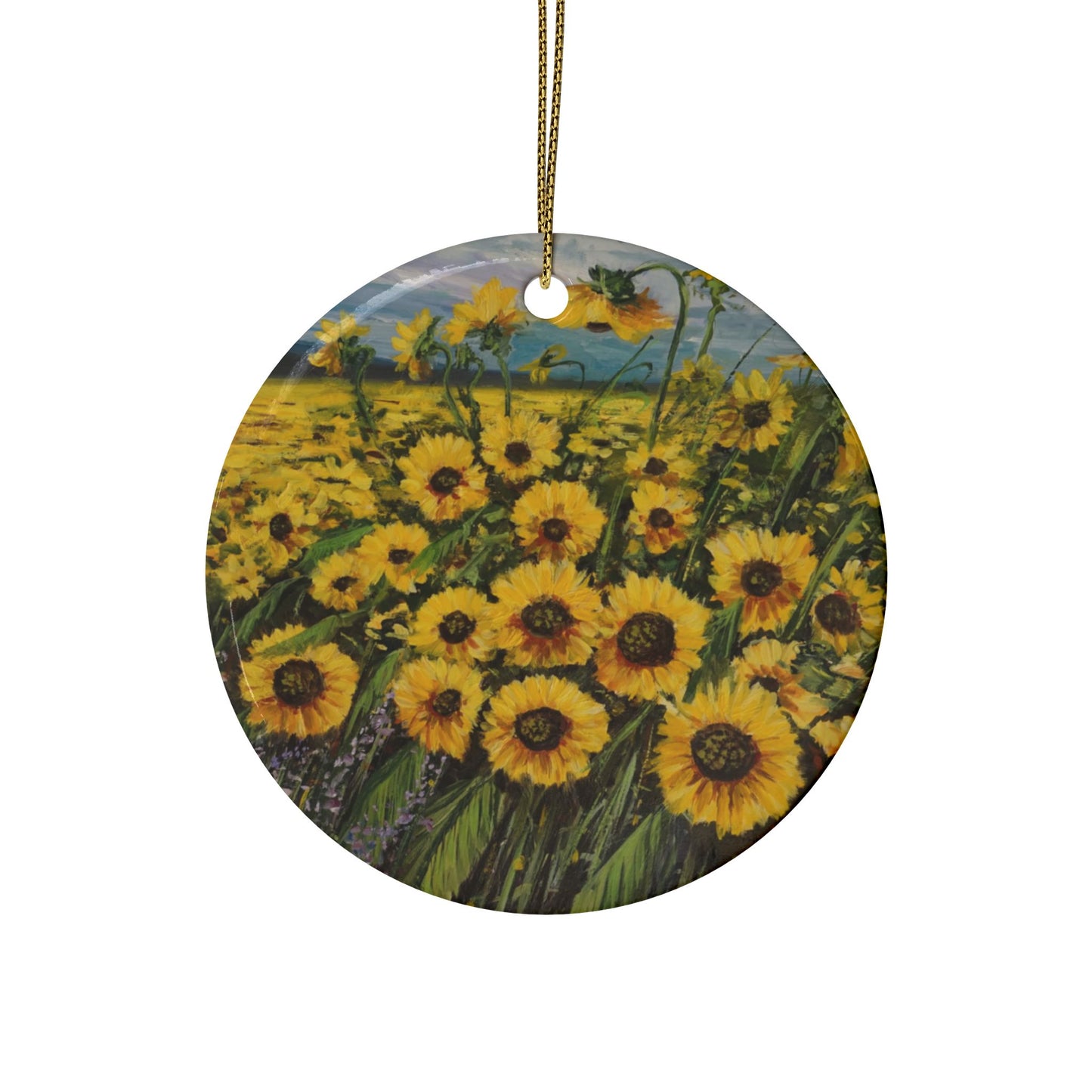 CERAMIC ORNAMENTS - SUNFLOWERS