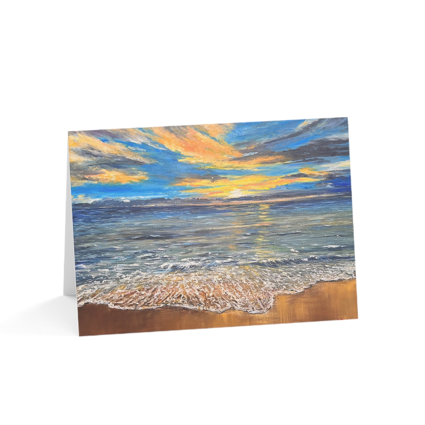 GREETING CARDS (1, 10, 30, and 50pcs) - GOLDEN HORIZON: EMBRACING HAWAII'S BREATHTAKING SUNRISE