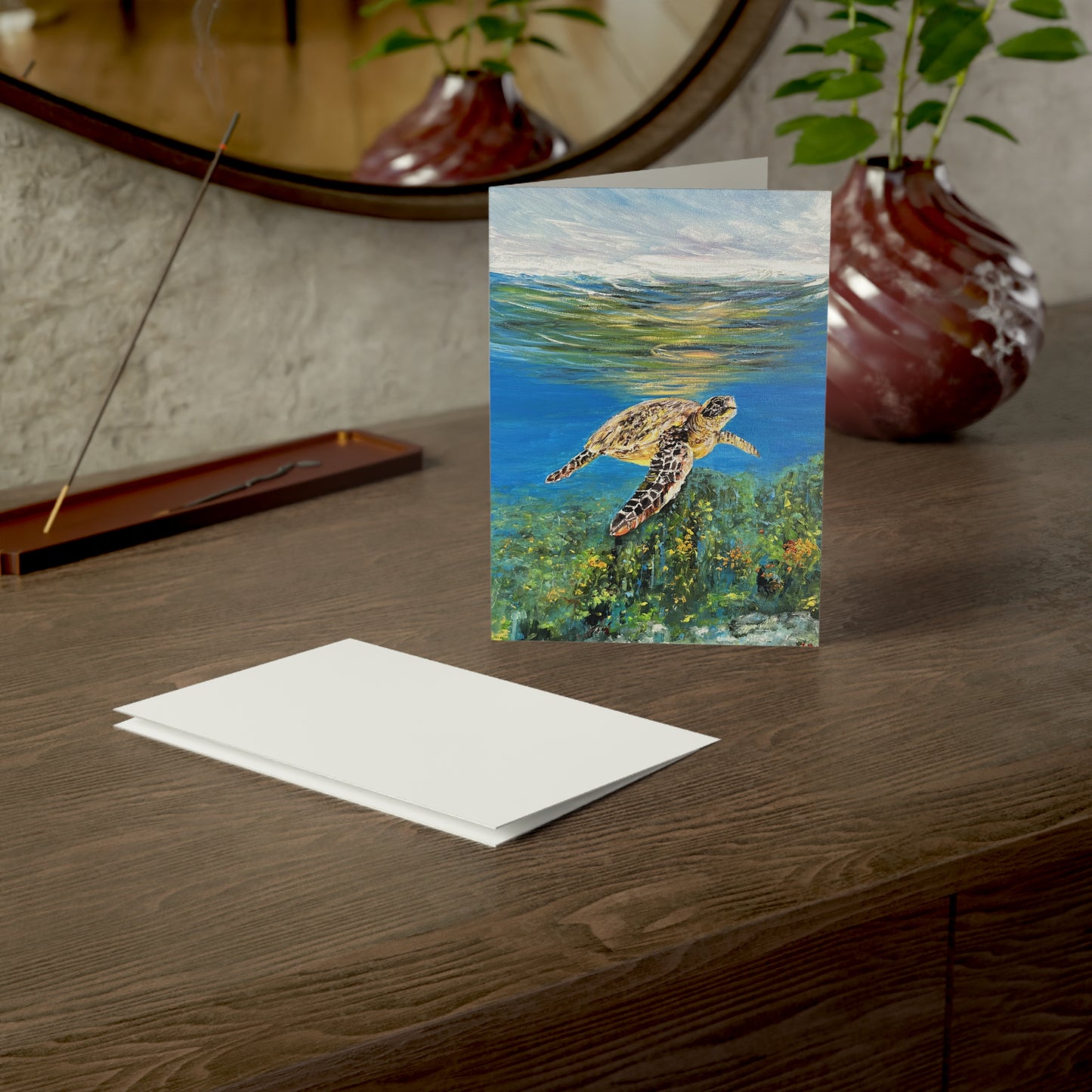 GREETING CARDS (1, 10, 30, and 50pcs) - MESMERIZING SEA TURTLE