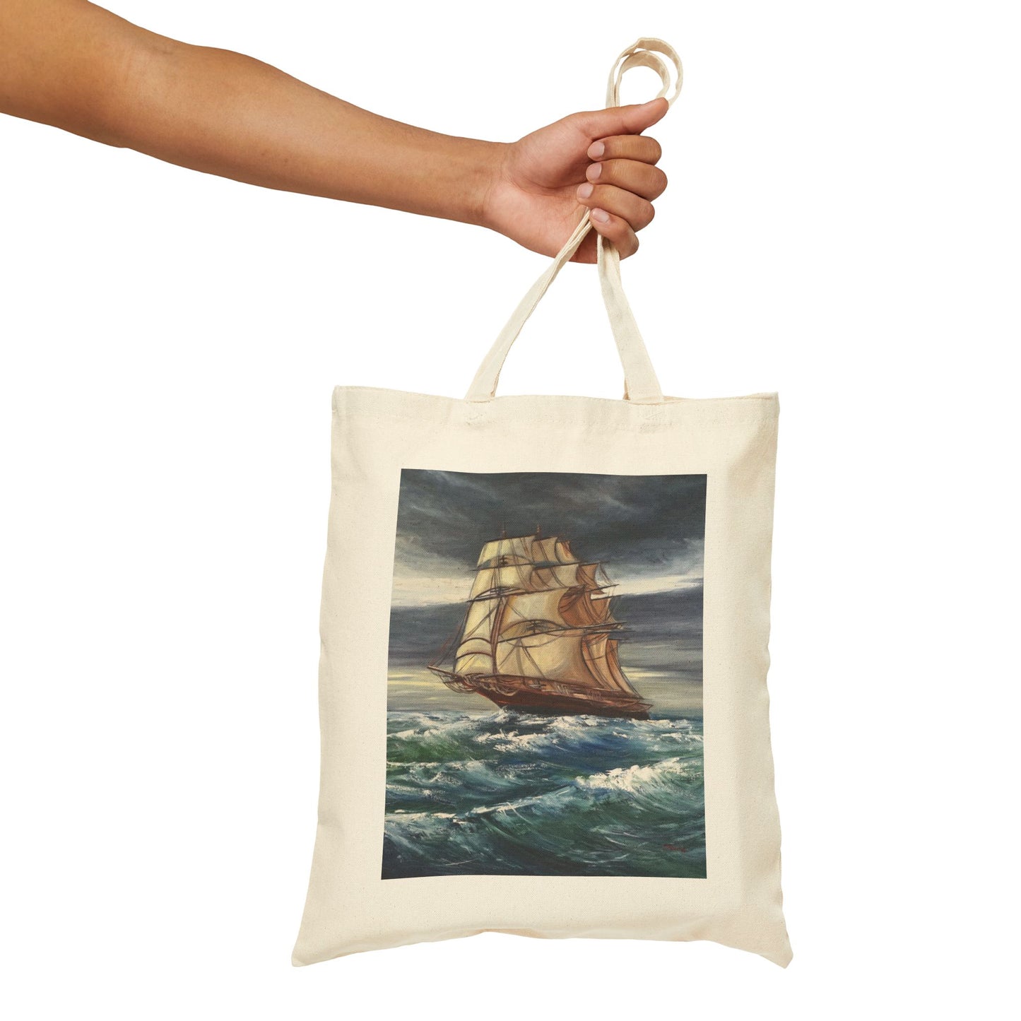 COTTON CANVAS TOTE BAG - THE STORM