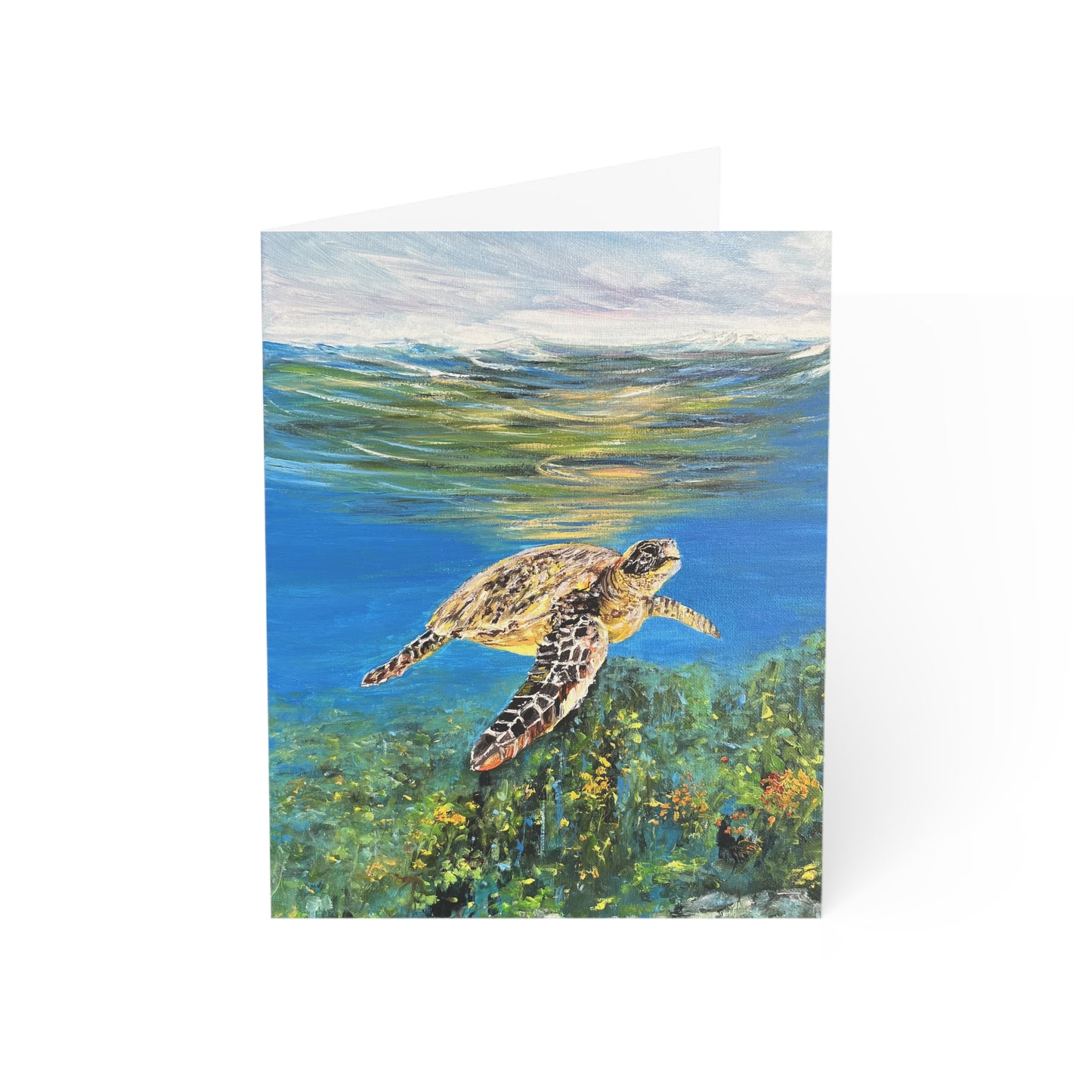 GREETING CARDS (1, 10, 30, and 50pcs) - MESMERIZING SEA TURTLE