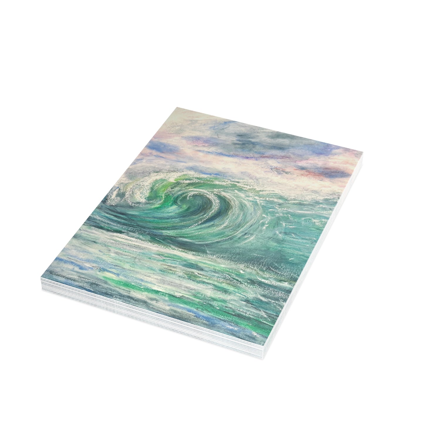 FINE ART POSTCARDS - HORIZON'S EMBRACE: A MAJESTIC WAVE