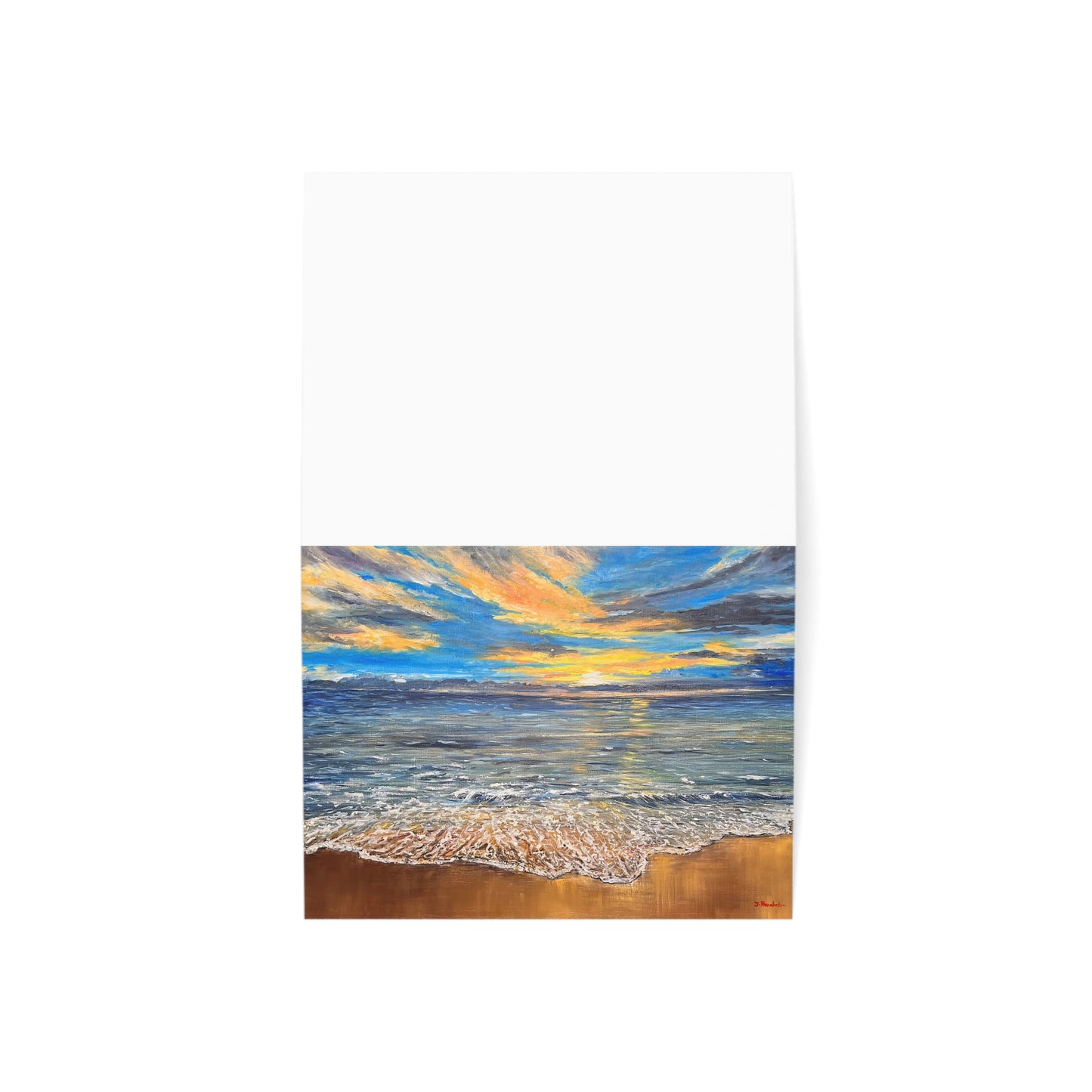 GREETING CARDS (1, 10, 30, and 50pcs) - GOLDEN HORIZON: EMBRACING HAWAII'S BREATHTAKING SUNRISE