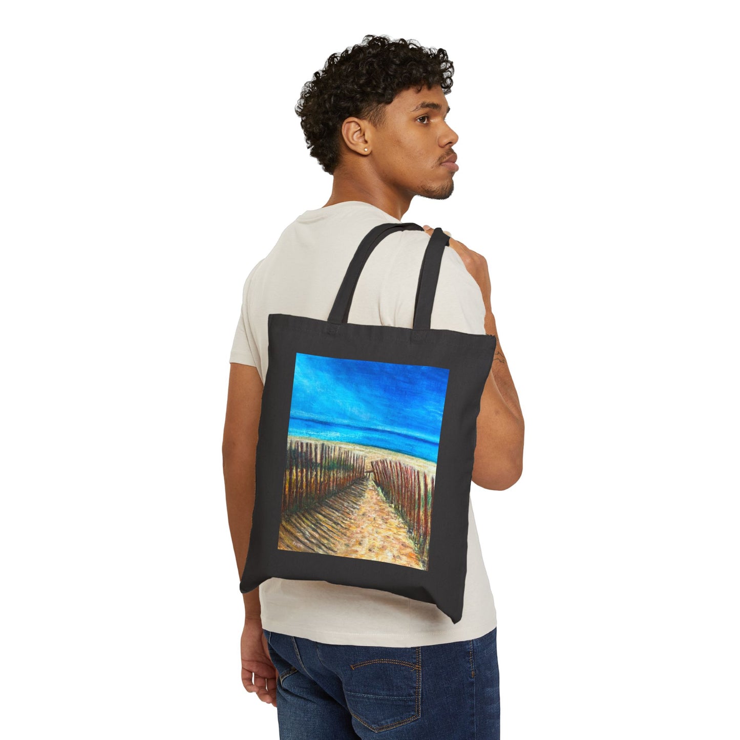 COTTON CANVAS TOTE BAG - BAILEY'S HARBOR 1