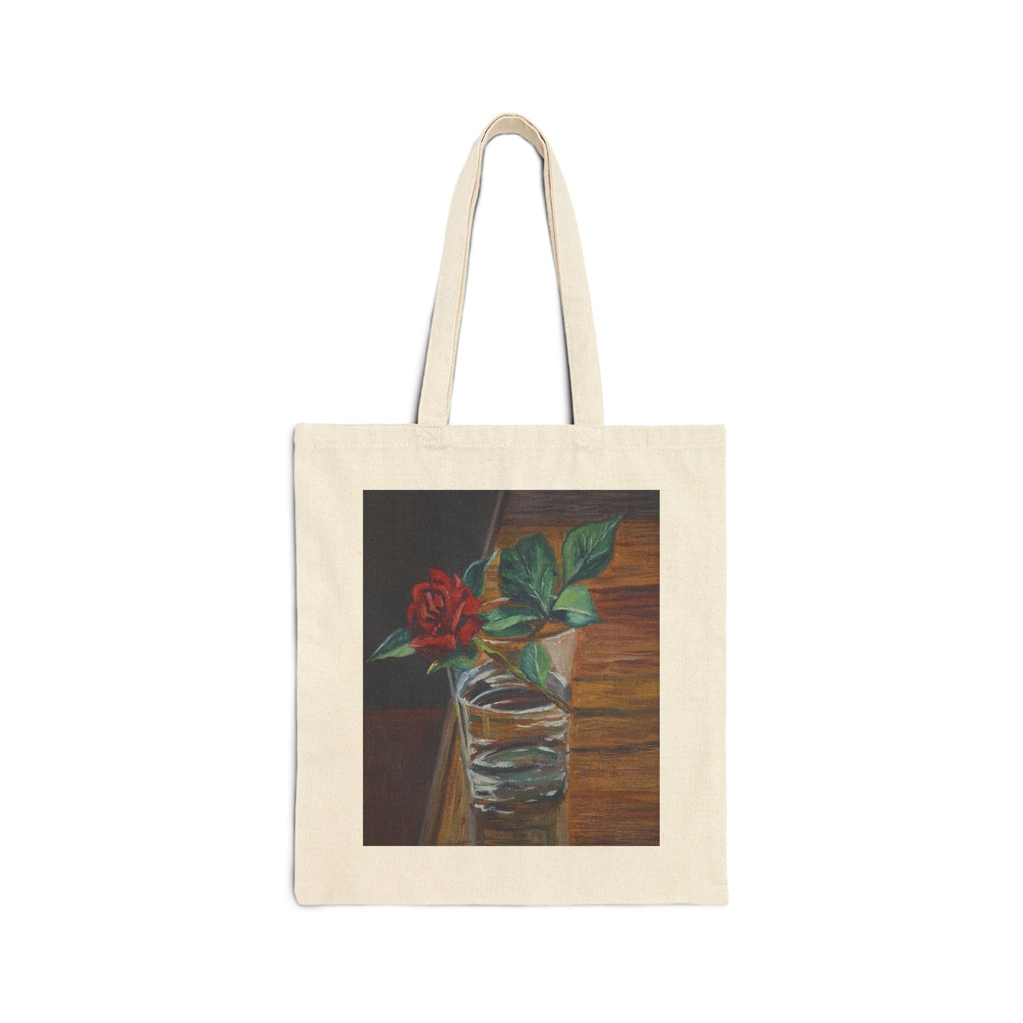 COTTON CANVAS TOTE BAG - THE ROSE