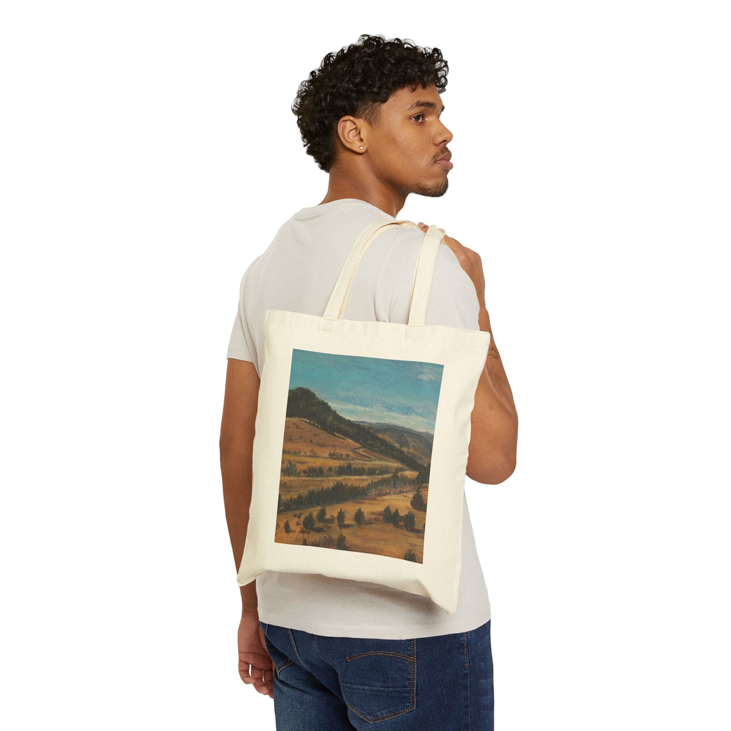 COTTON CANVAS TOTE BAG - BEHIND PIKES PEAK