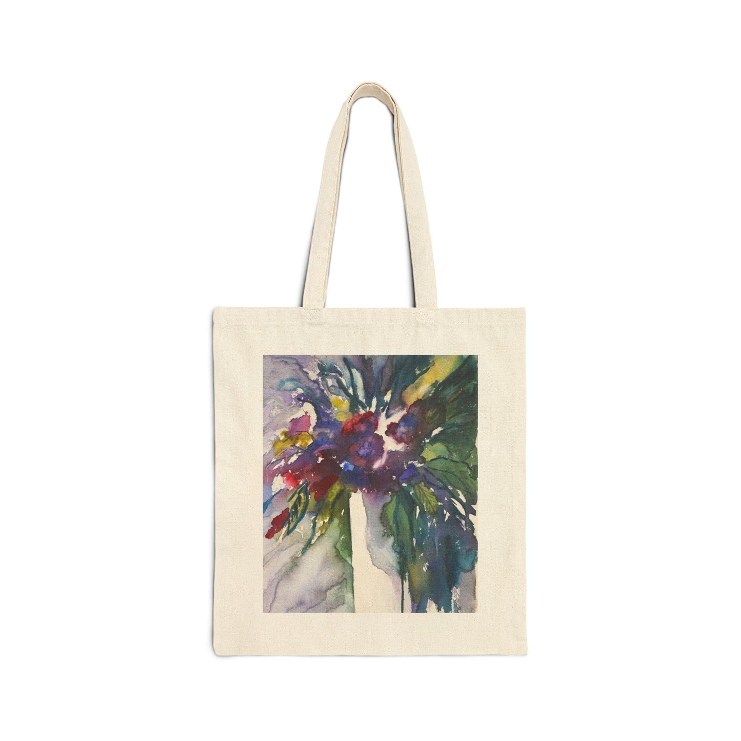 COTTON CANVAS TOTE BAG - MIXED BOUQUET