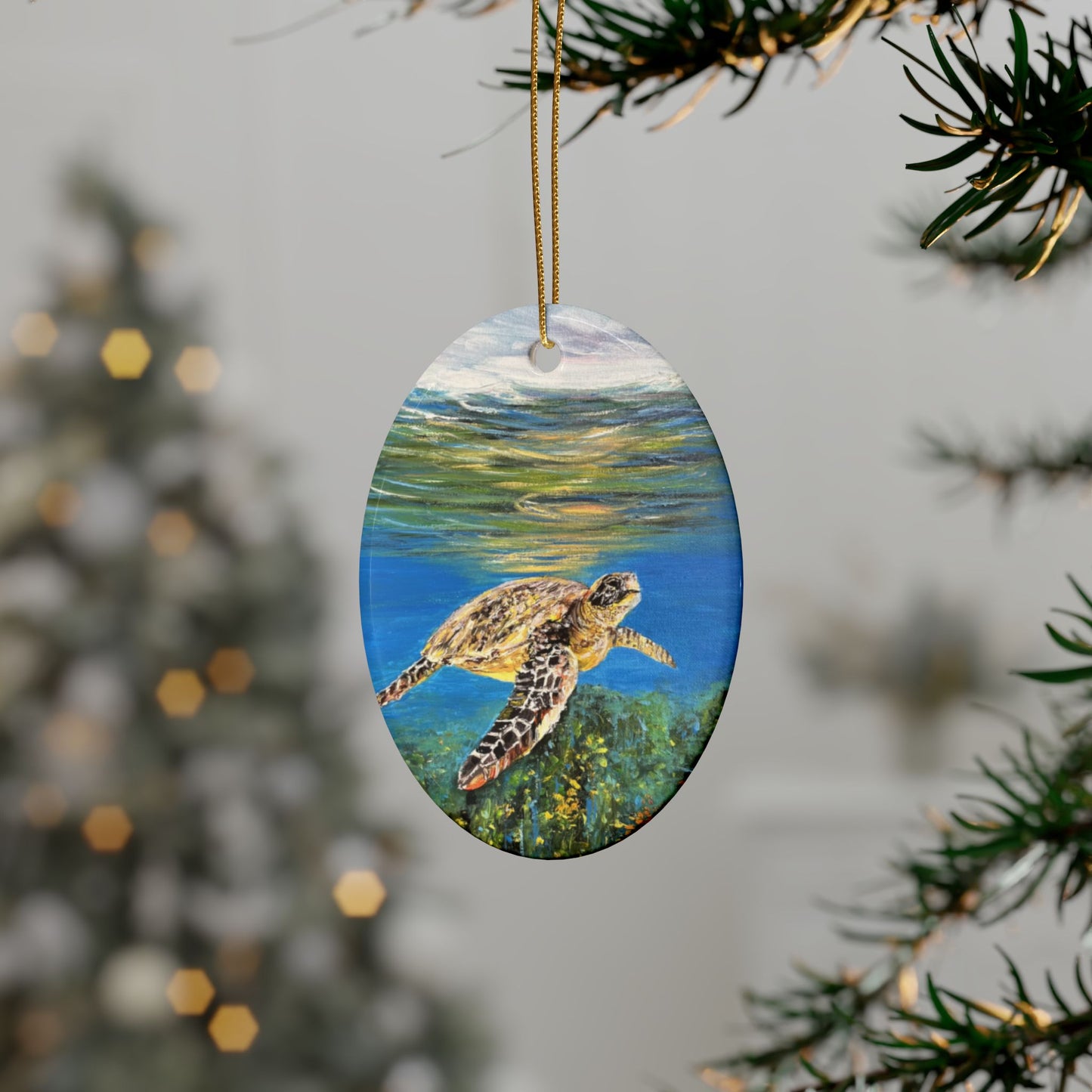 CERAMIC ORNAMENTS - MESMERIZING SEA TURTLE