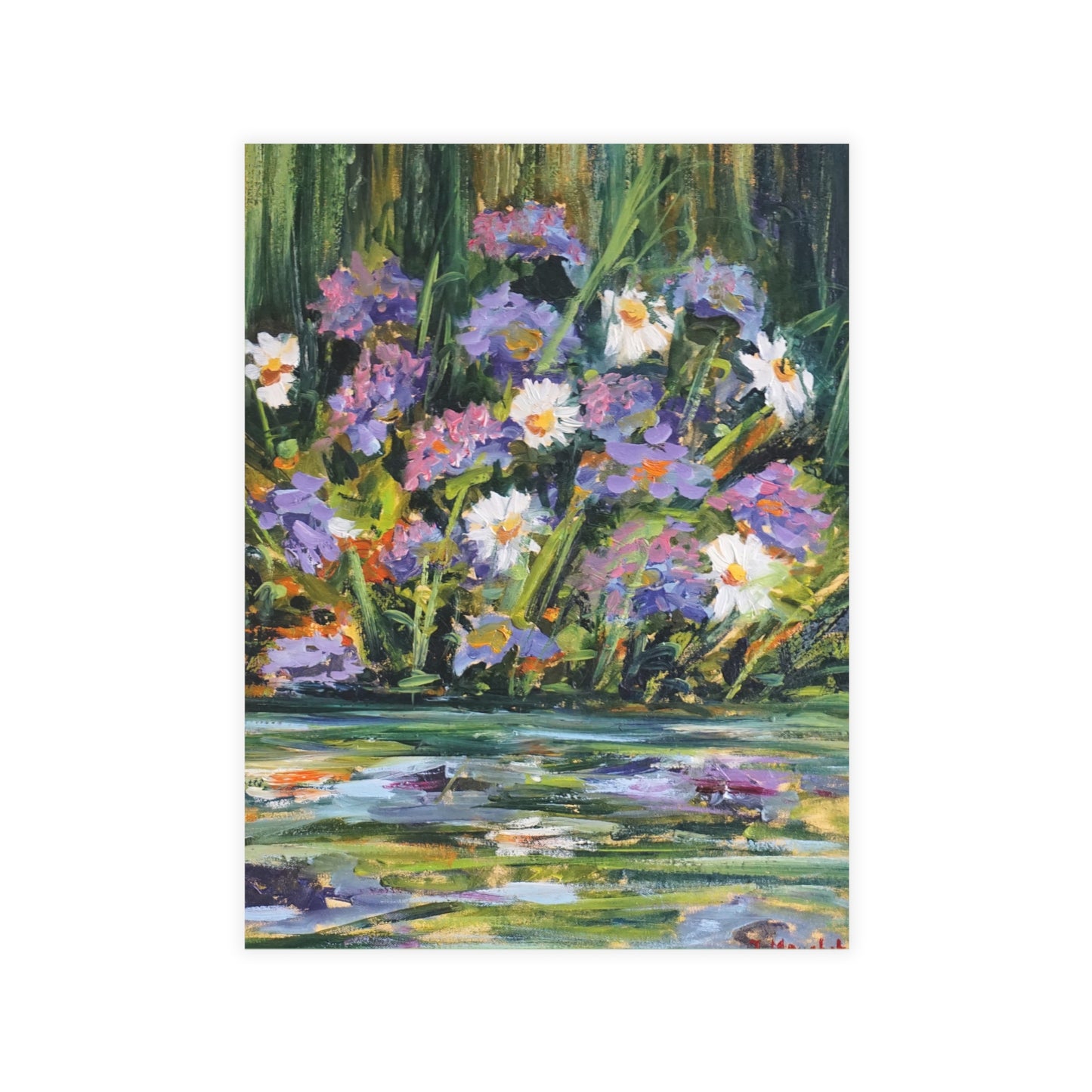 FINE ART POSTCARDS - WILD FLOWERS BY THE RIVER