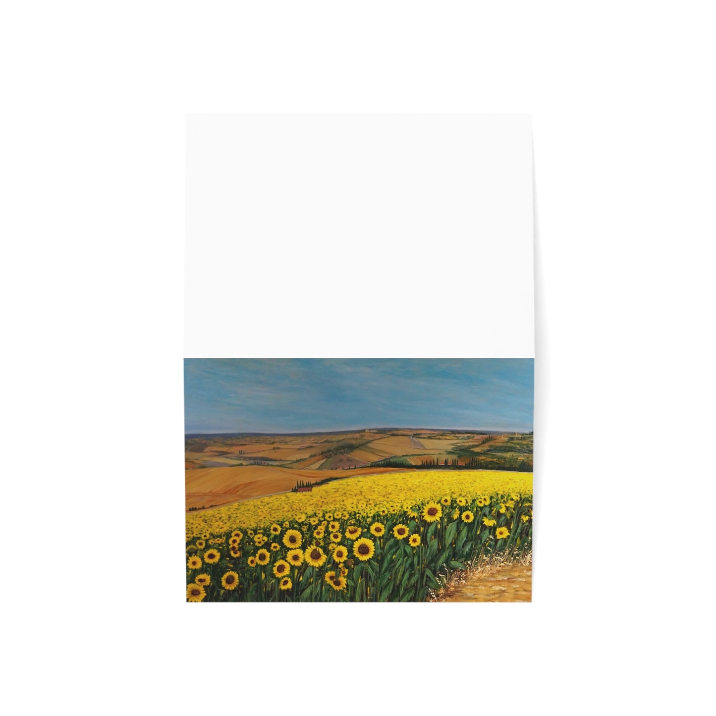 GREETING CARDS (1, 10, 30, and 50pcs) - THE SUNFLOWER FIELD OF TUSCANY