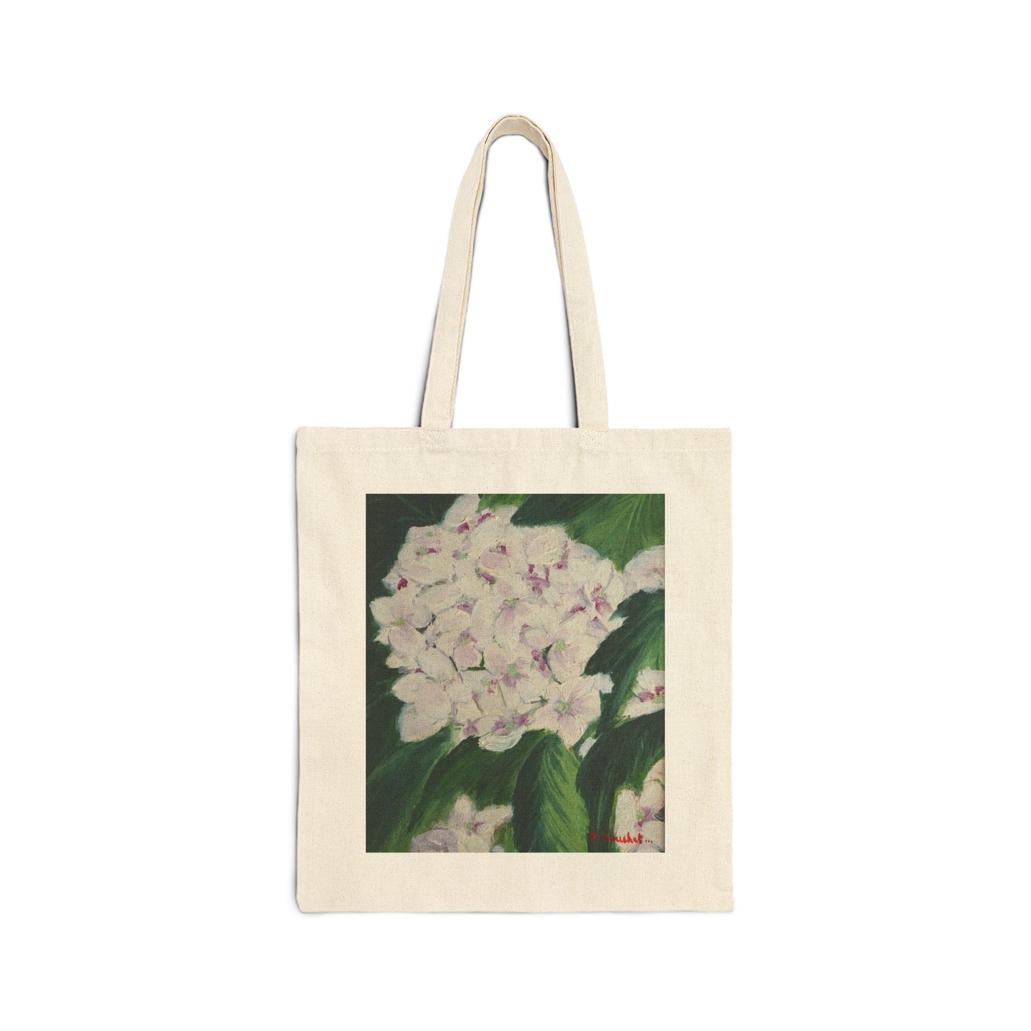 COTTON CANVAS TOTE BAG - MAGNOLIAS