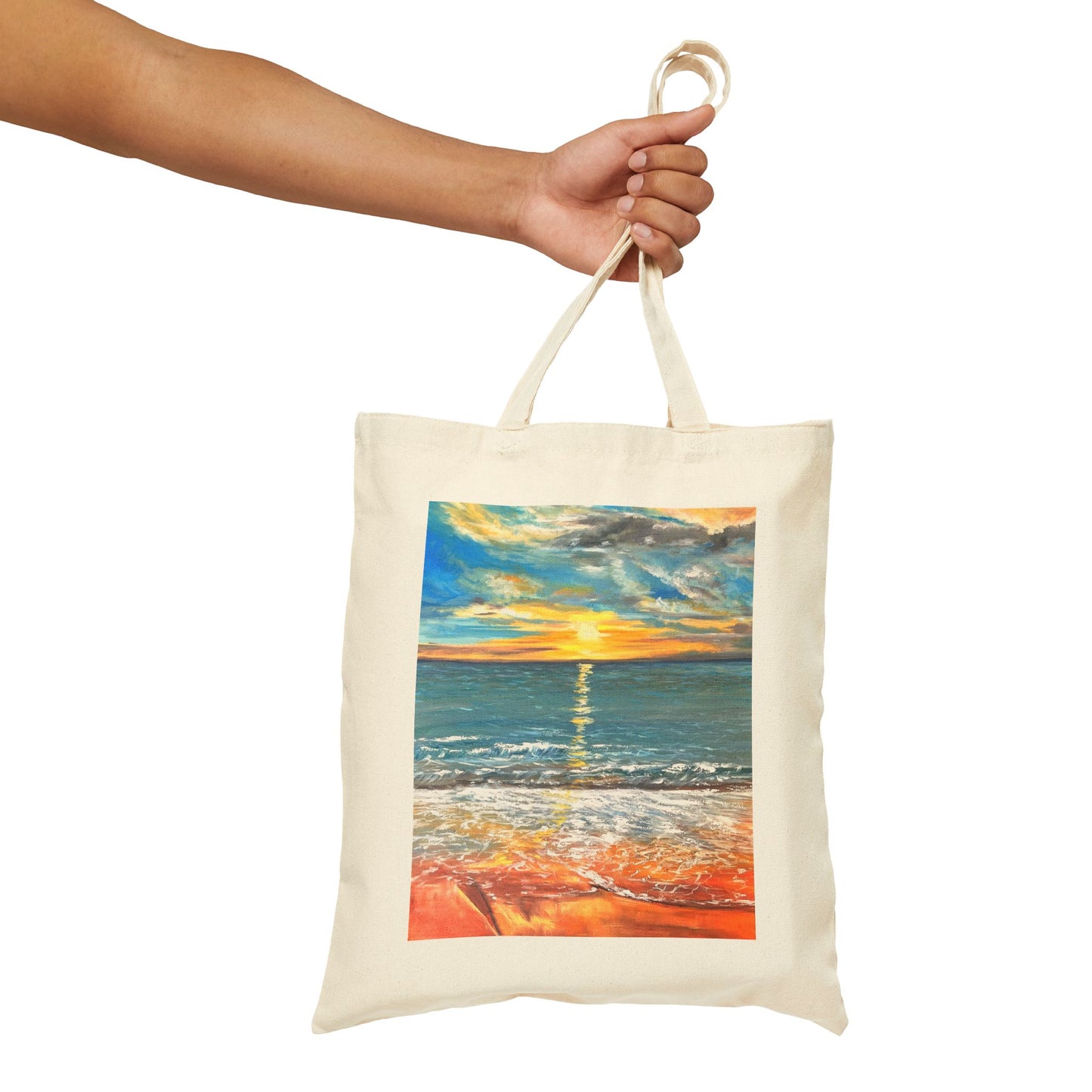 COTTON CANVAS TOTE BAG - PEACEFUL SUNRISE