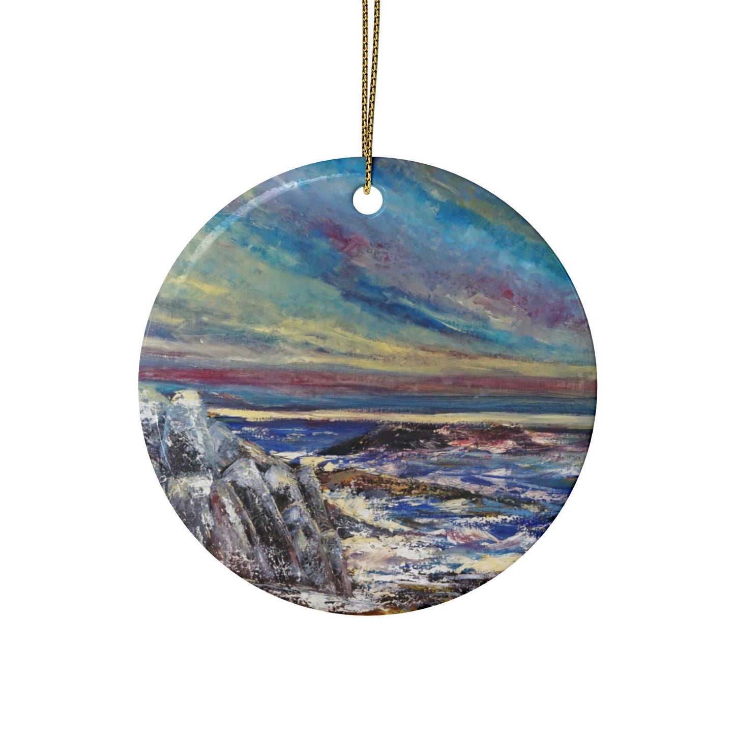 CERAMIC ORNAMENTS - SEASCAPE AT SUNDOWN