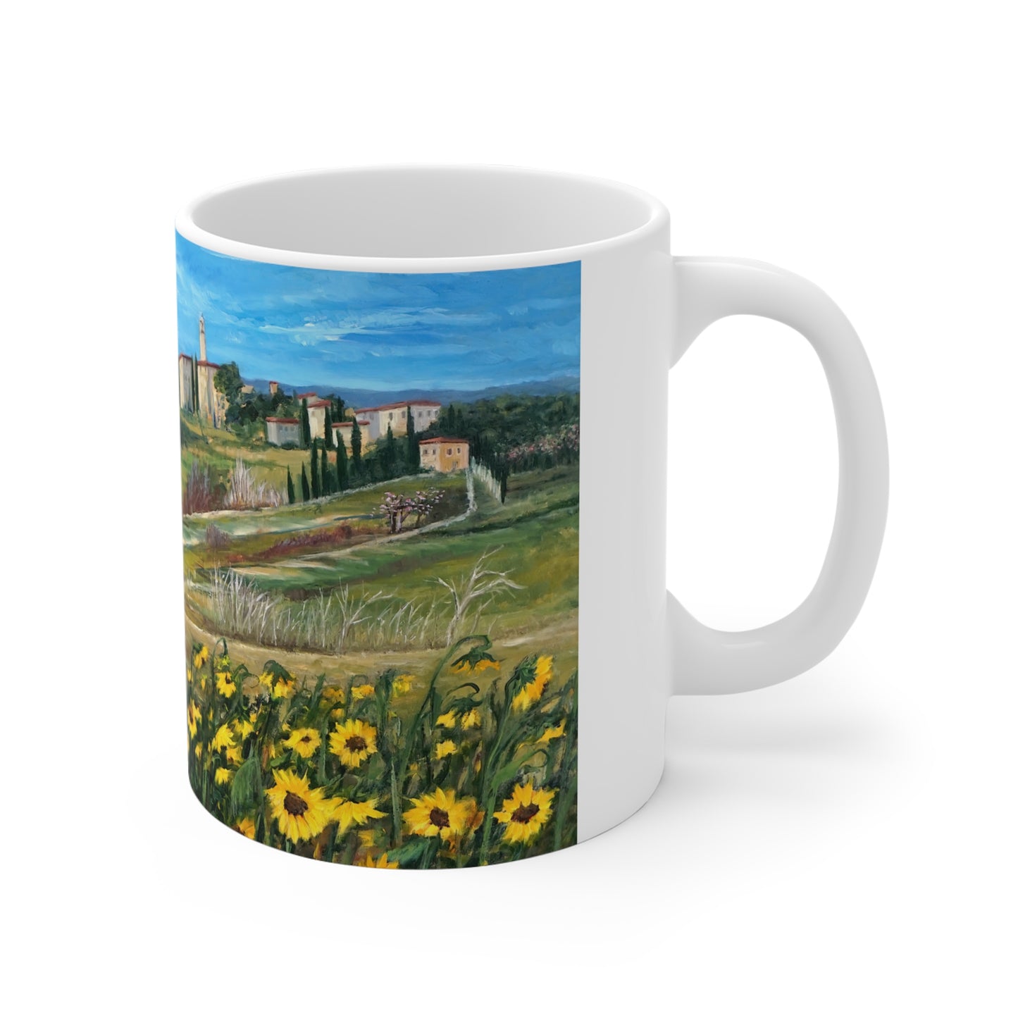 MUG 11oz - THE PATH THROUGH THE SUNFLOWER FIELD