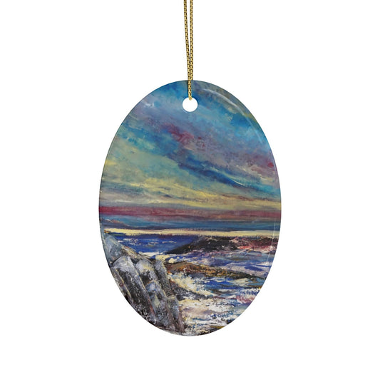 CERAMIC ORNAMENTS - SEASCAPE AT SUNDOWN