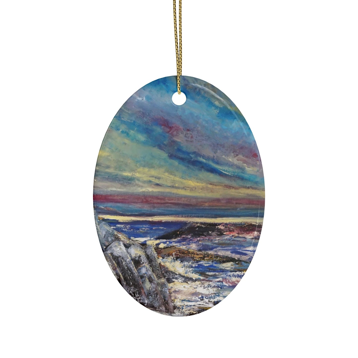 CERAMIC ORNAMENTS - SEASCAPE AT SUNDOWN