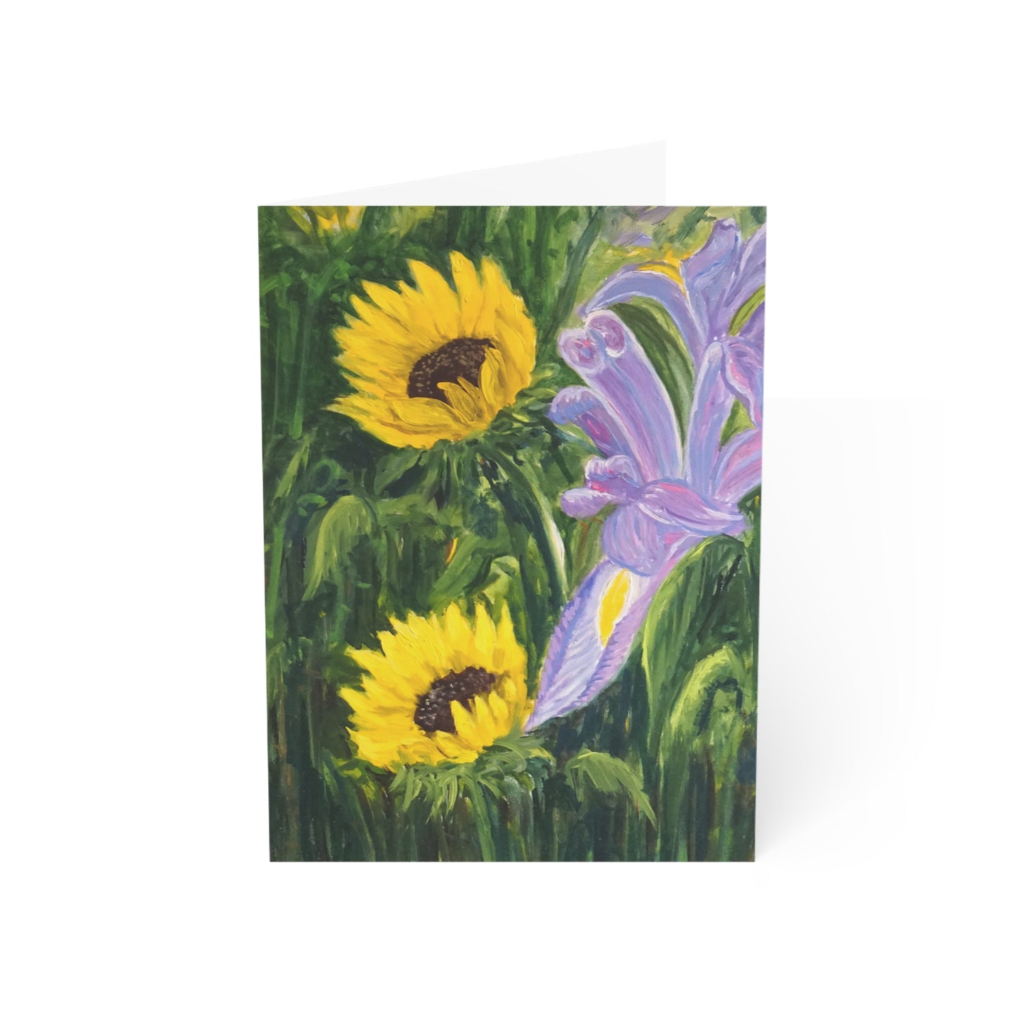 GREETING CARDS (1, 10, 30, and 50pcs) - IRIS AND SUNFLOWERS