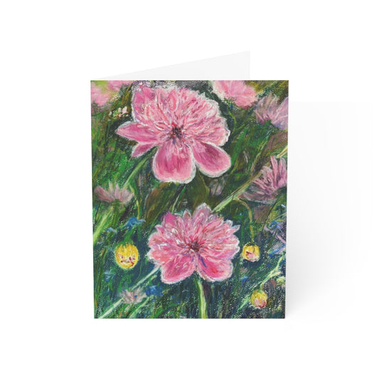 GREETING CARDS (1, 10, 30, and 50pcs) - PINK BLOSSOMS: VIBRANT BLOOM