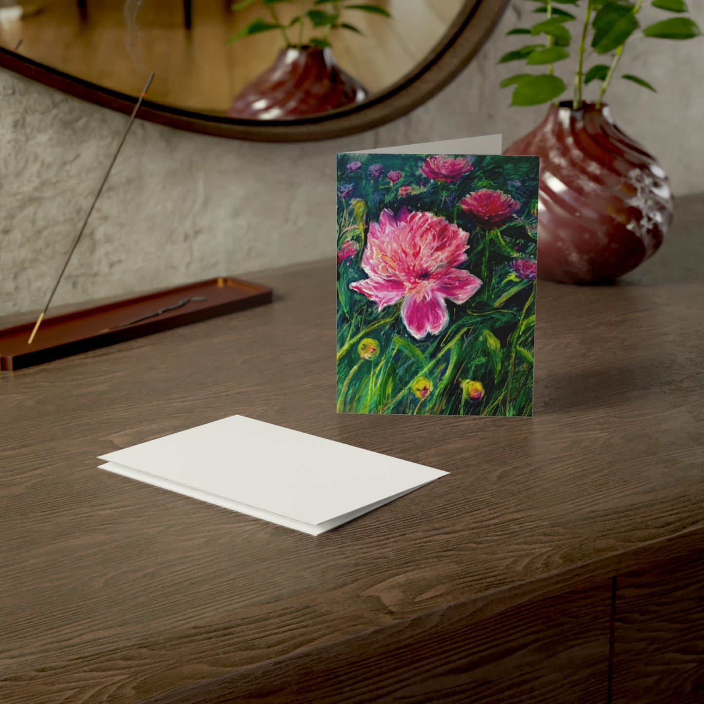 GREETING CARDS (1, 10, 30, and 50pcs) - PINK BLOSSOMS: DELICATE PETALS