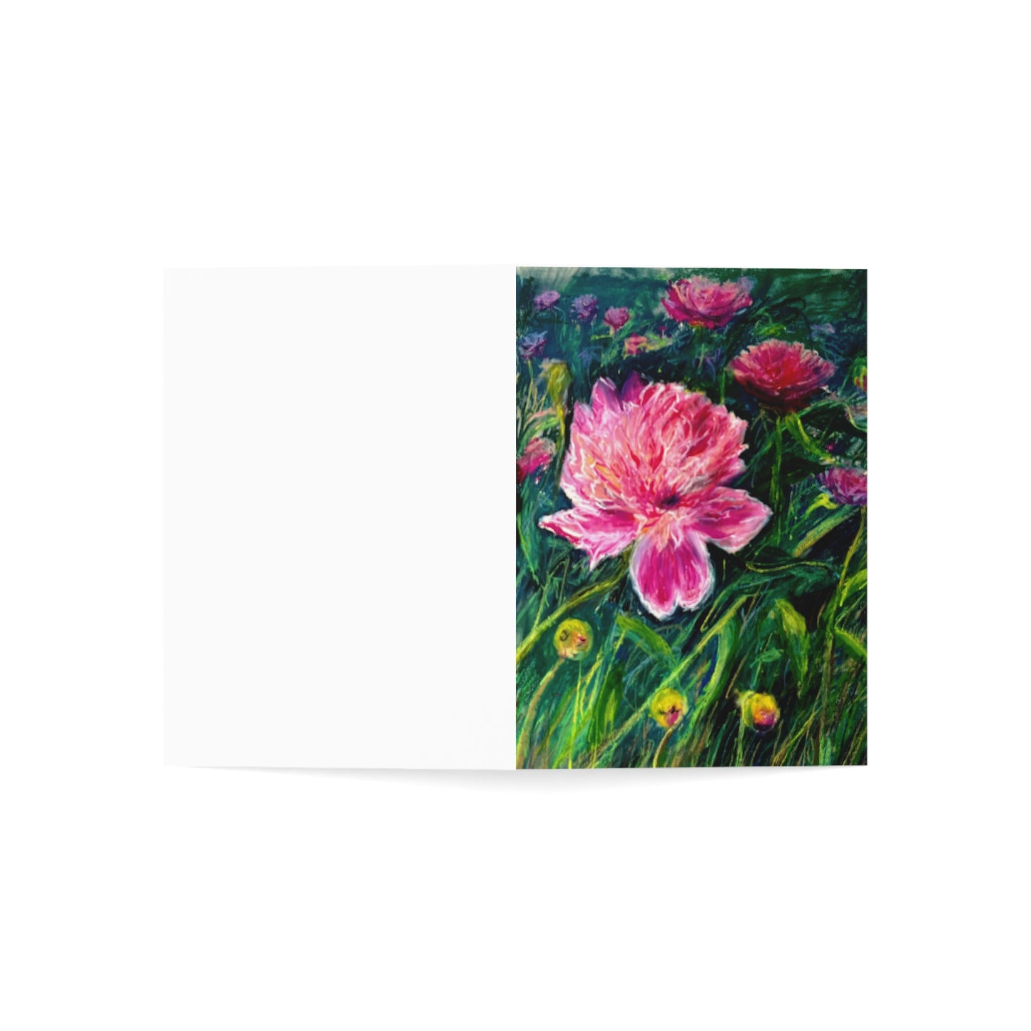 GREETING CARDS (1, 10, 30, and 50pcs) - PINK BLOSSOMS: DELICATE PETALS