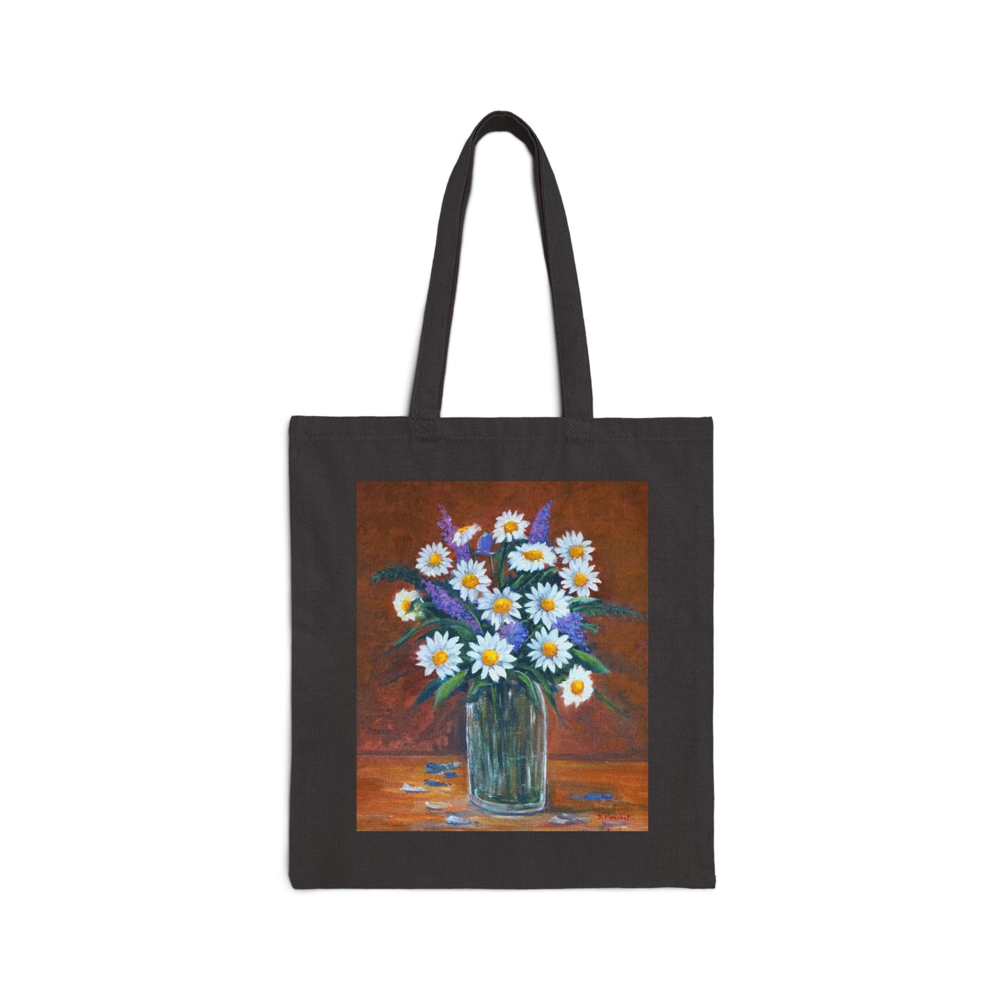 COTTON CANVAS TOTE BAG - DAISIES