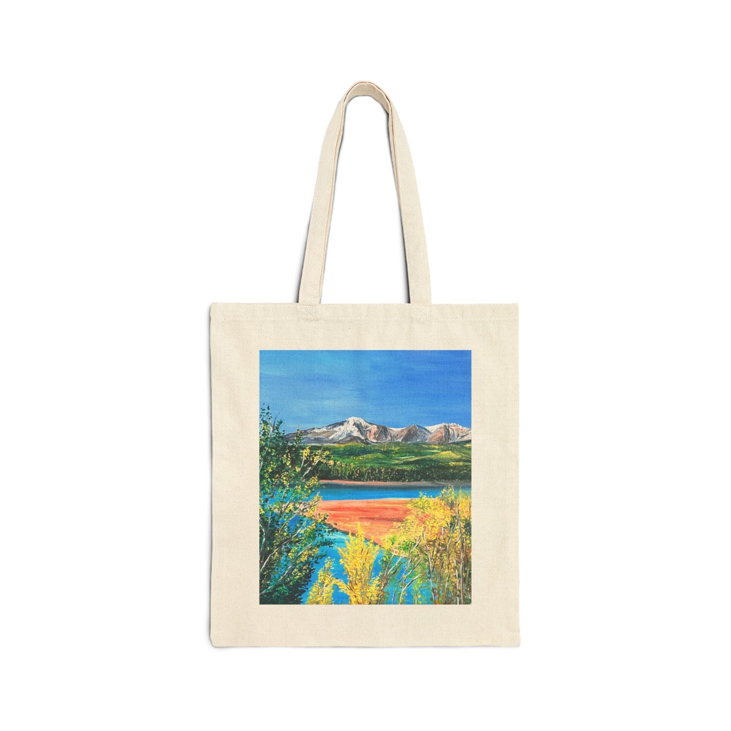 COTTON CANVAS TOTE BAG - PIKES PEAK MOUNTAINS