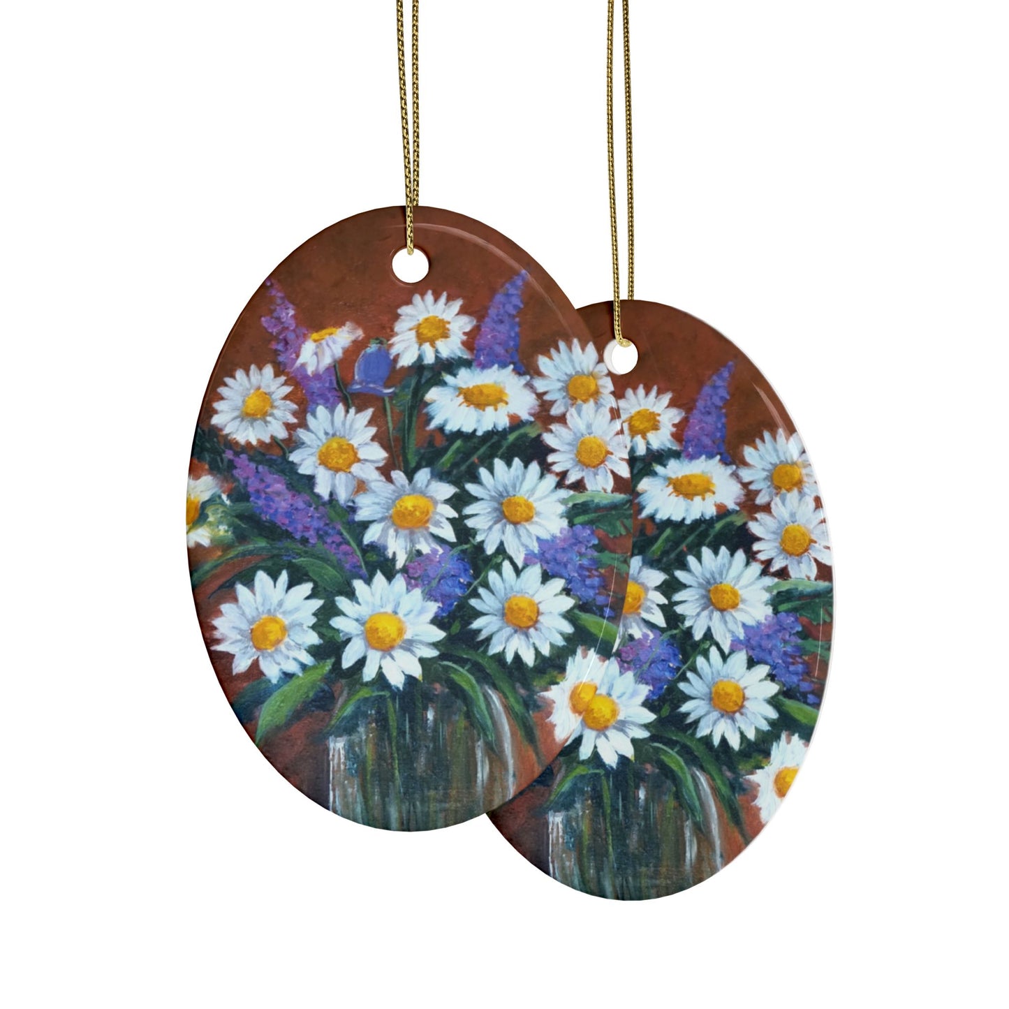 CERAMIC ORNAMENTS - DAISIES