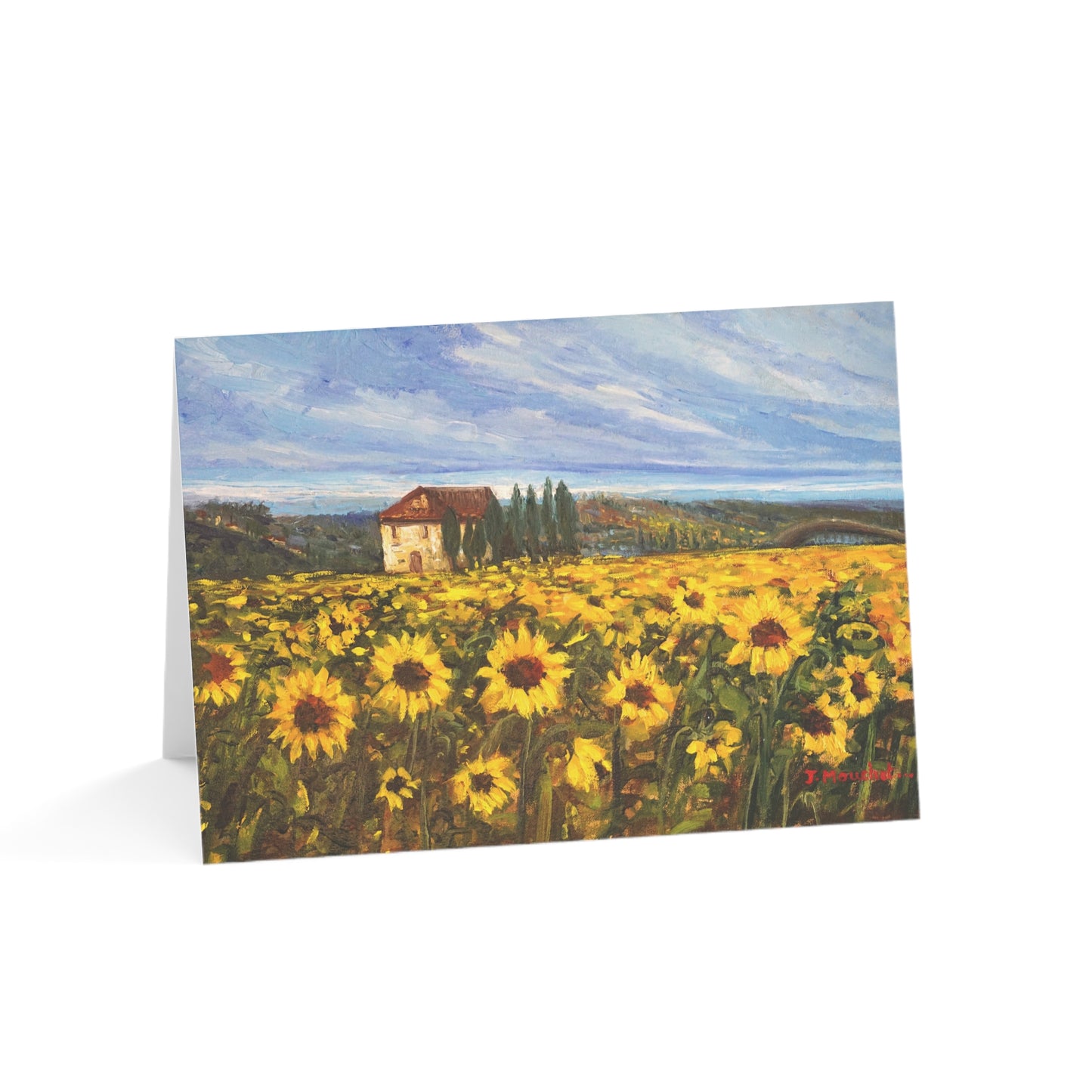 GREETING CARDS (1, 10, 30, and 50pcs) - TRANQUILITY: SUNFLOWER FIELD