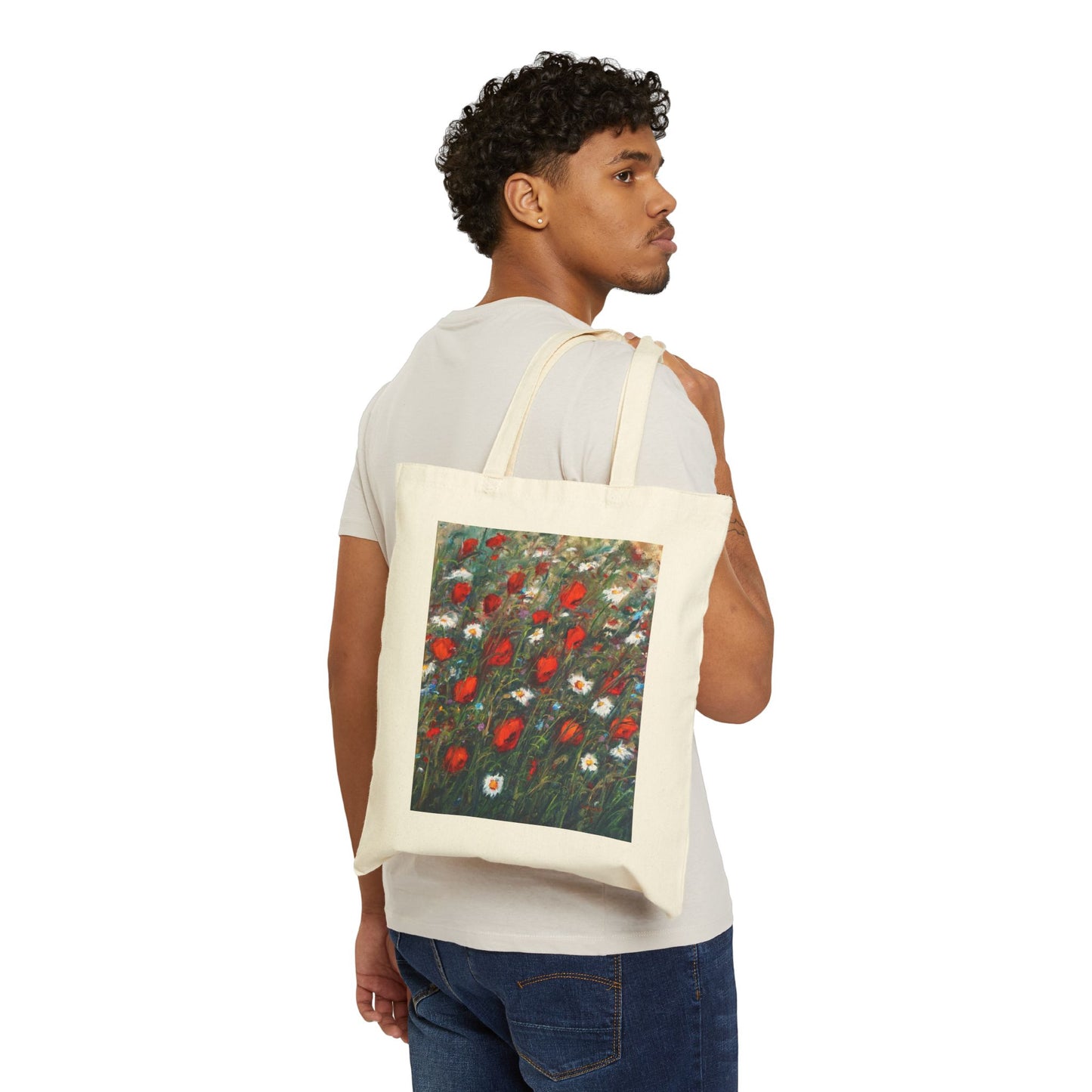 COTTON CANVAS TOTE BAG - WHISPERS OF THE MEADOW