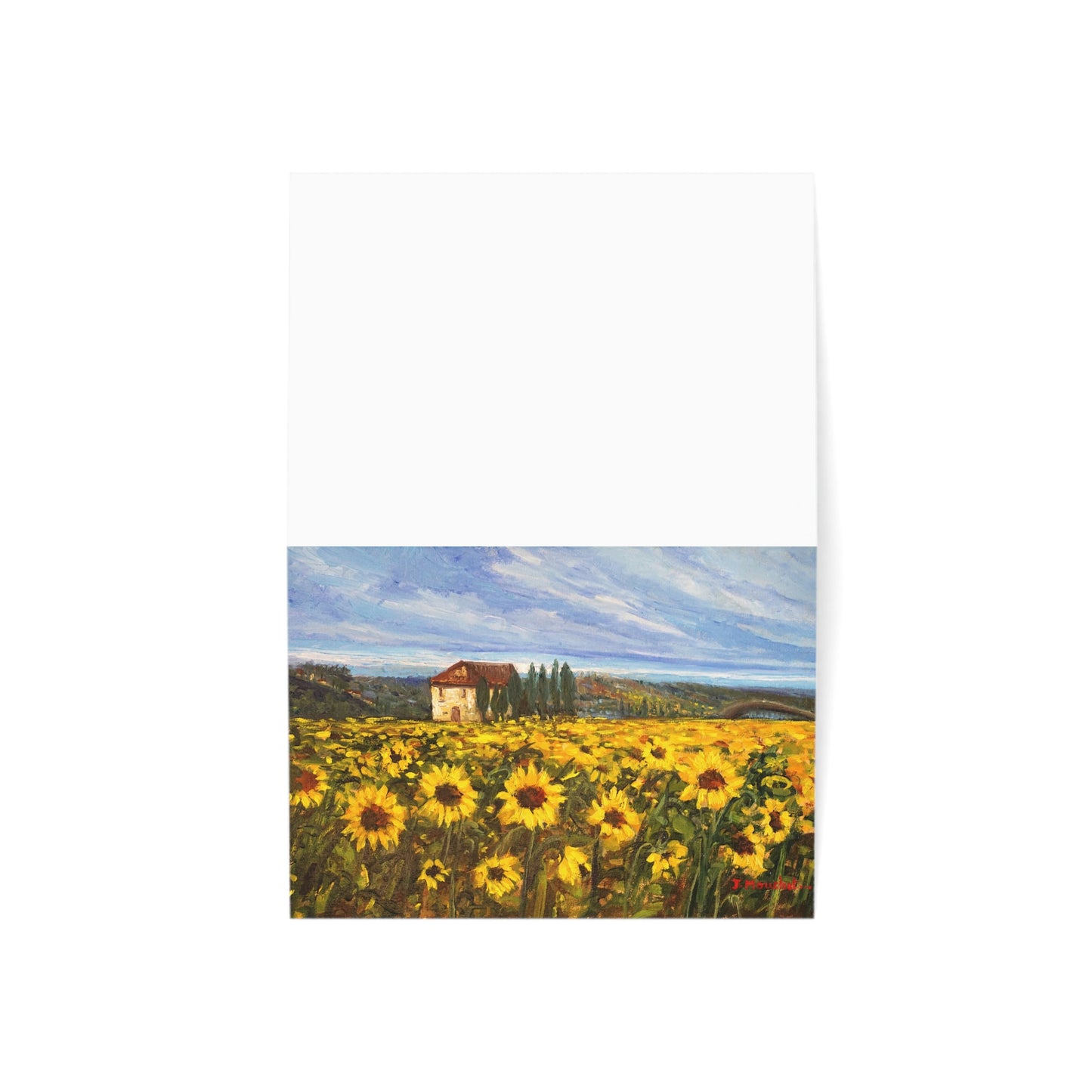 GREETING CARDS (1, 10, 30, and 50pcs) - TRANQUILITY: SUNFLOWER FIELD