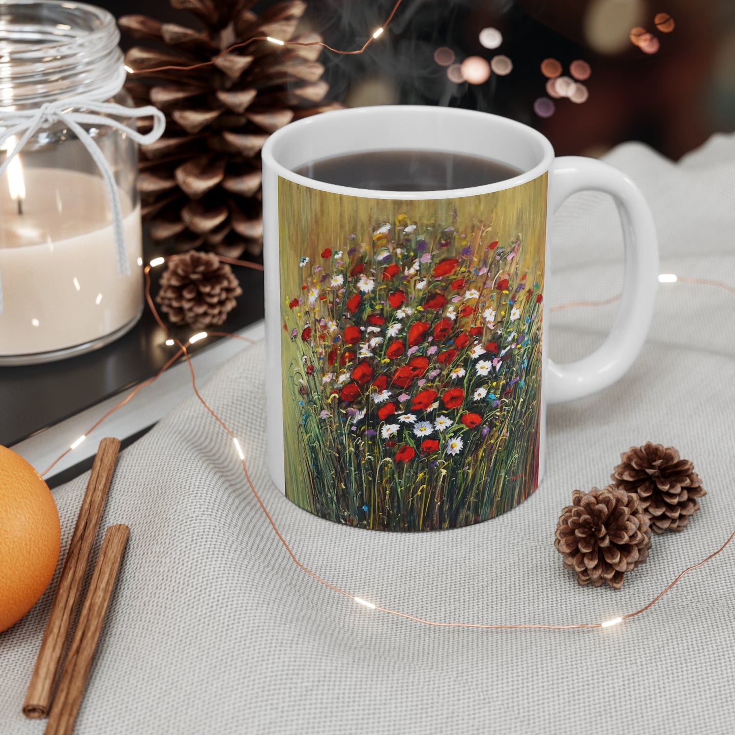 Mug 11oz - WILD POPPIES AND DAISIES