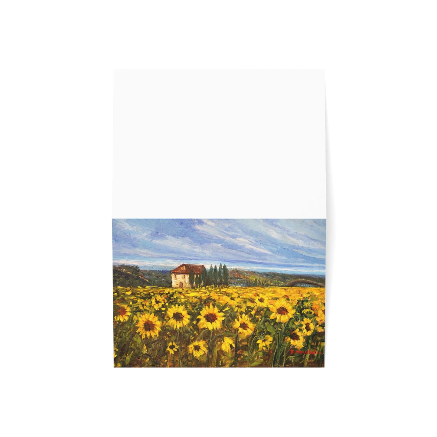 GREETING CARDS (1, 10, 30, and 50pcs) - TRANQUILITY: SUNFLOWER FIELD