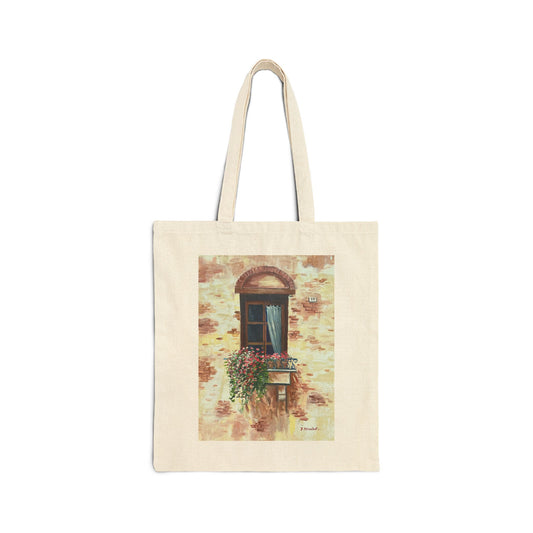 COTTON CANVAS TOTE BAG - ITALIAN WINDOW