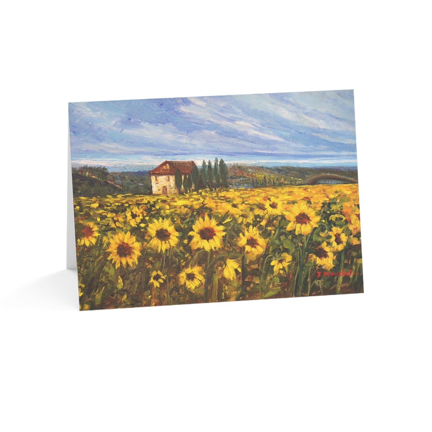 GREETING CARDS (1, 10, 30, and 50pcs) - TRANQUILITY: SUNFLOWER FIELD