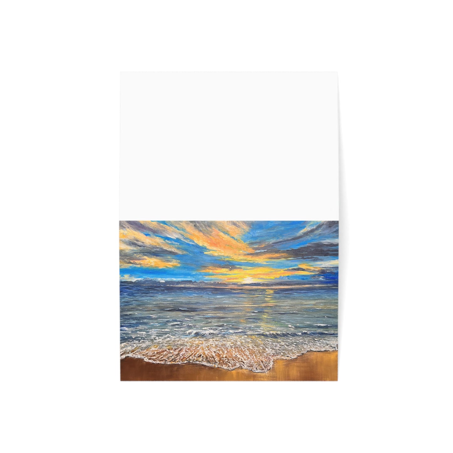 GREETING CARDS (1, 10, 30, and 50pcs) - GOLDEN HORIZON: EMBRACING HAWAII'S BREATHTAKING SUNRISE