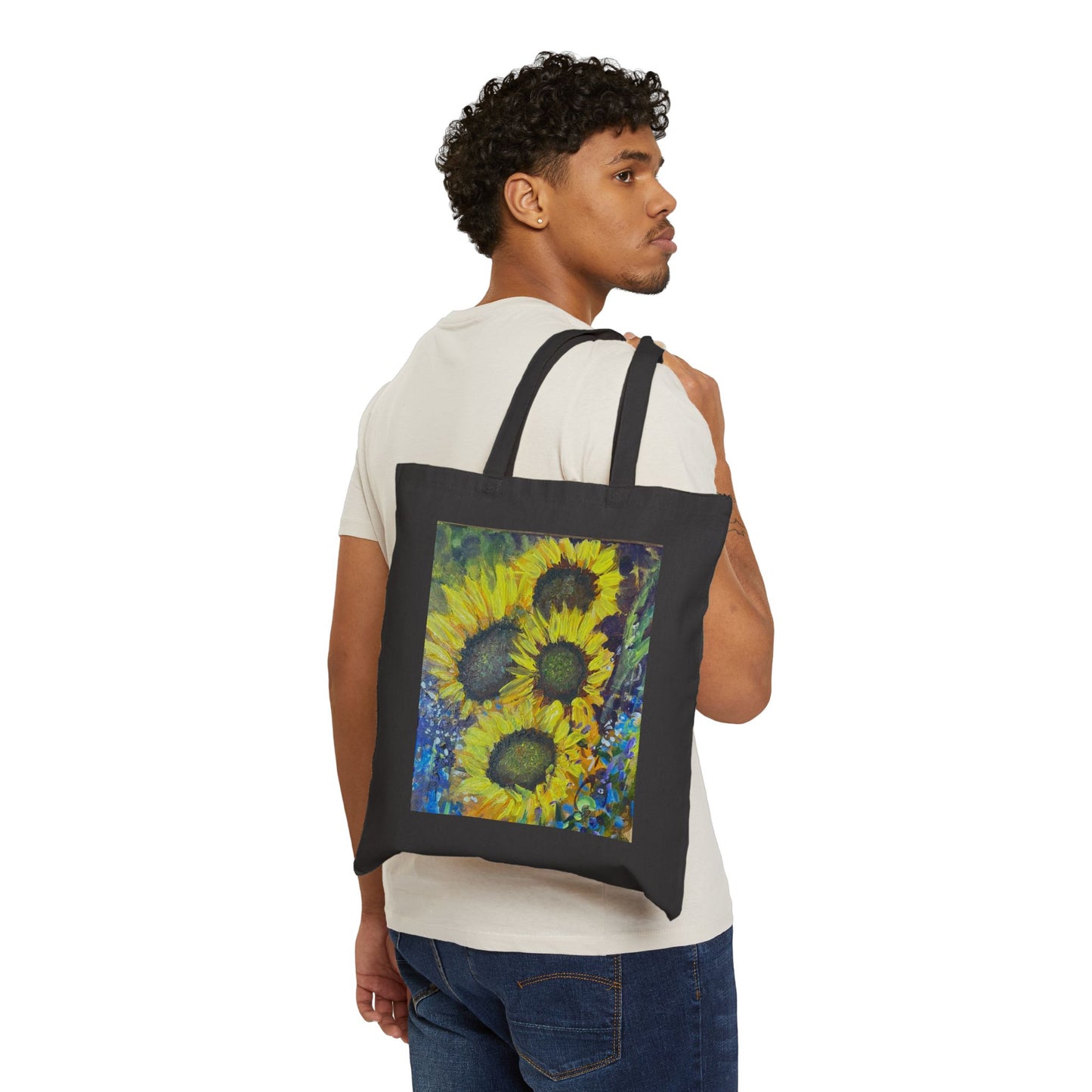 COTTON CANVAS TOTE BAG - GIRASOLI