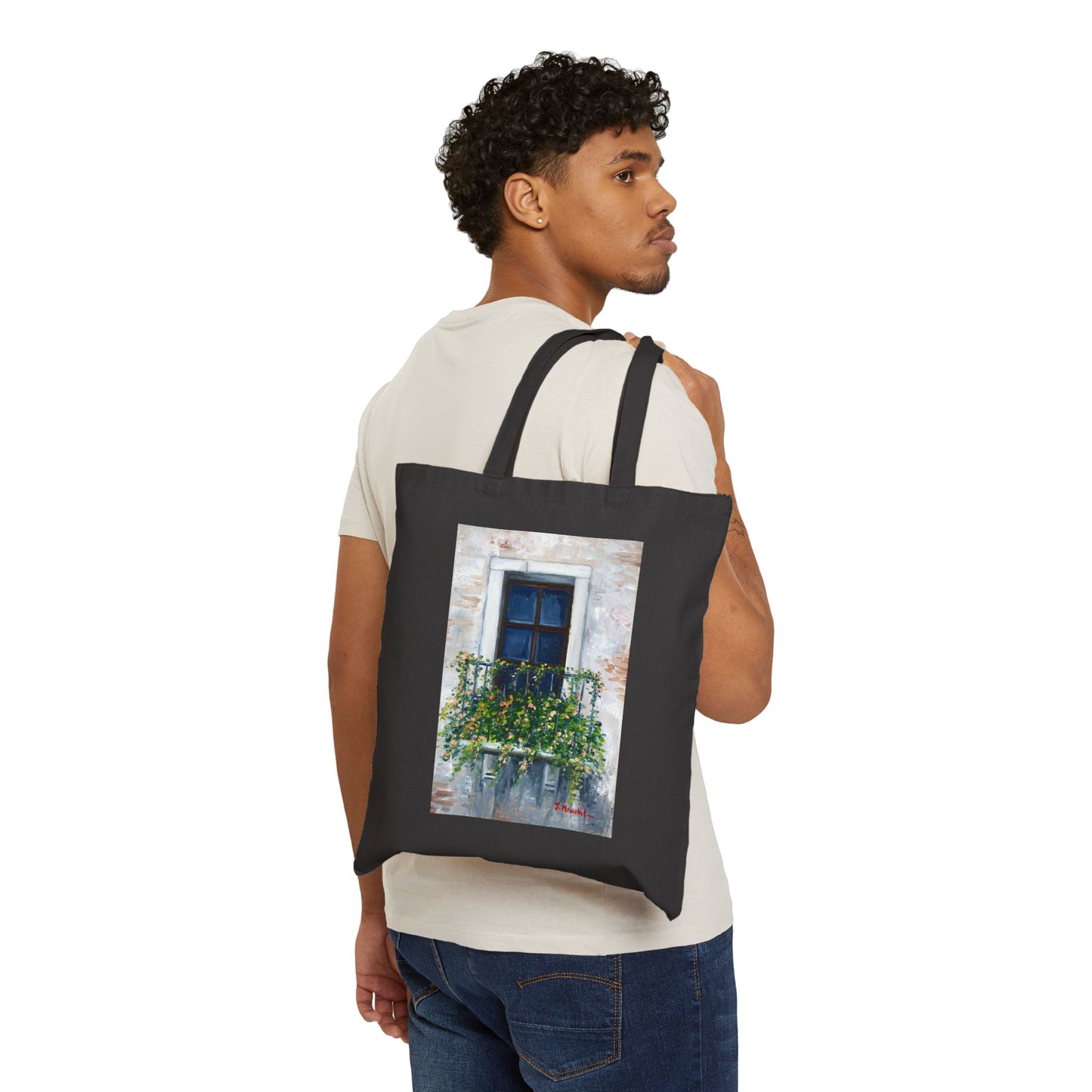 COTTON CANVAS TOTE BAG - WINDOW ROMANCE