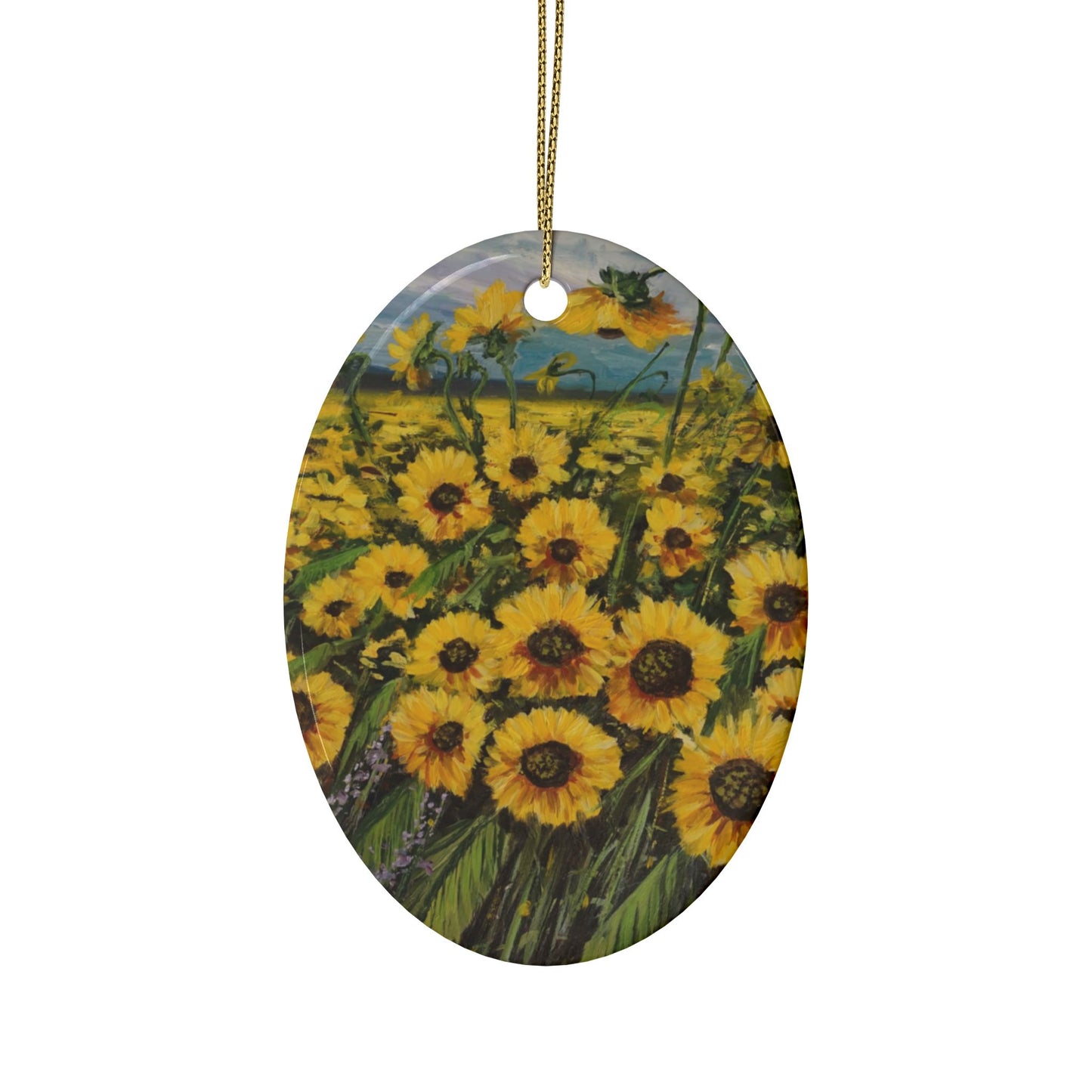 CERAMIC ORNAMENTS - SUNFLOWERS