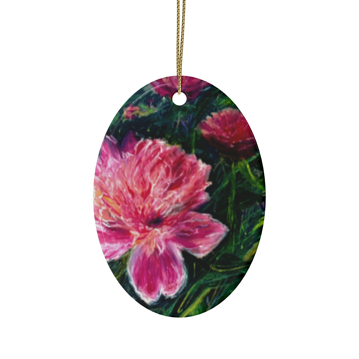 CERAMIC ORNAMENTS - PINK BLOSSOMS: DELICATE PETALS