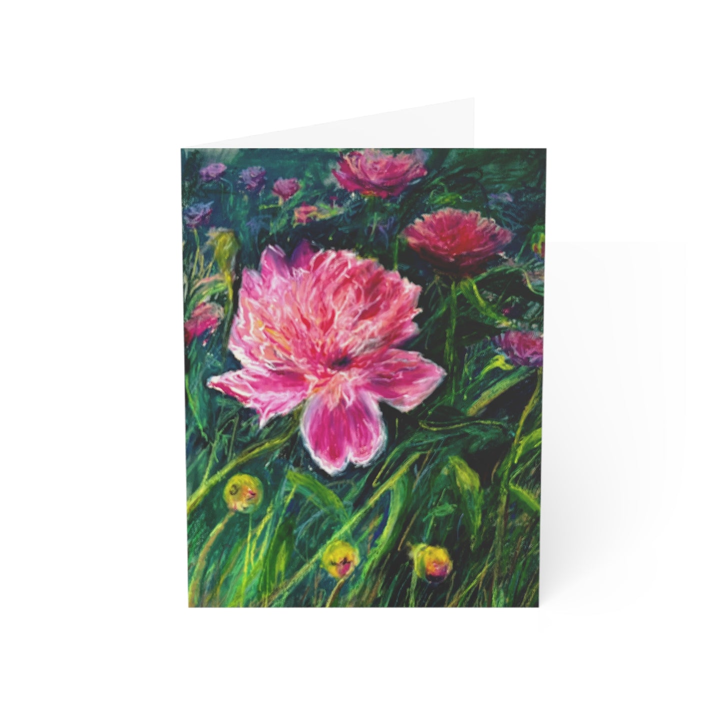 GREETING CARDS (1, 10, 30, and 50pcs) - PINK BLOSSOMS: DELICATE PETALS