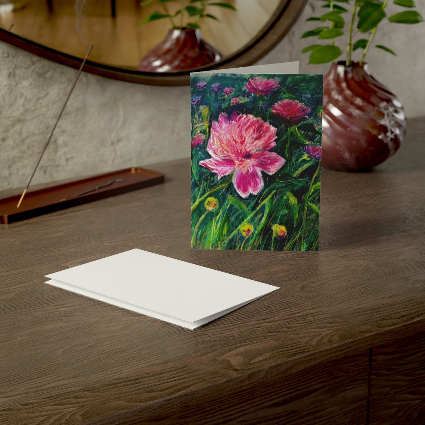 GREETING CARDS (1, 10, 30, and 50pcs) - PINK BLOSSOMS: DELICATE PETALS