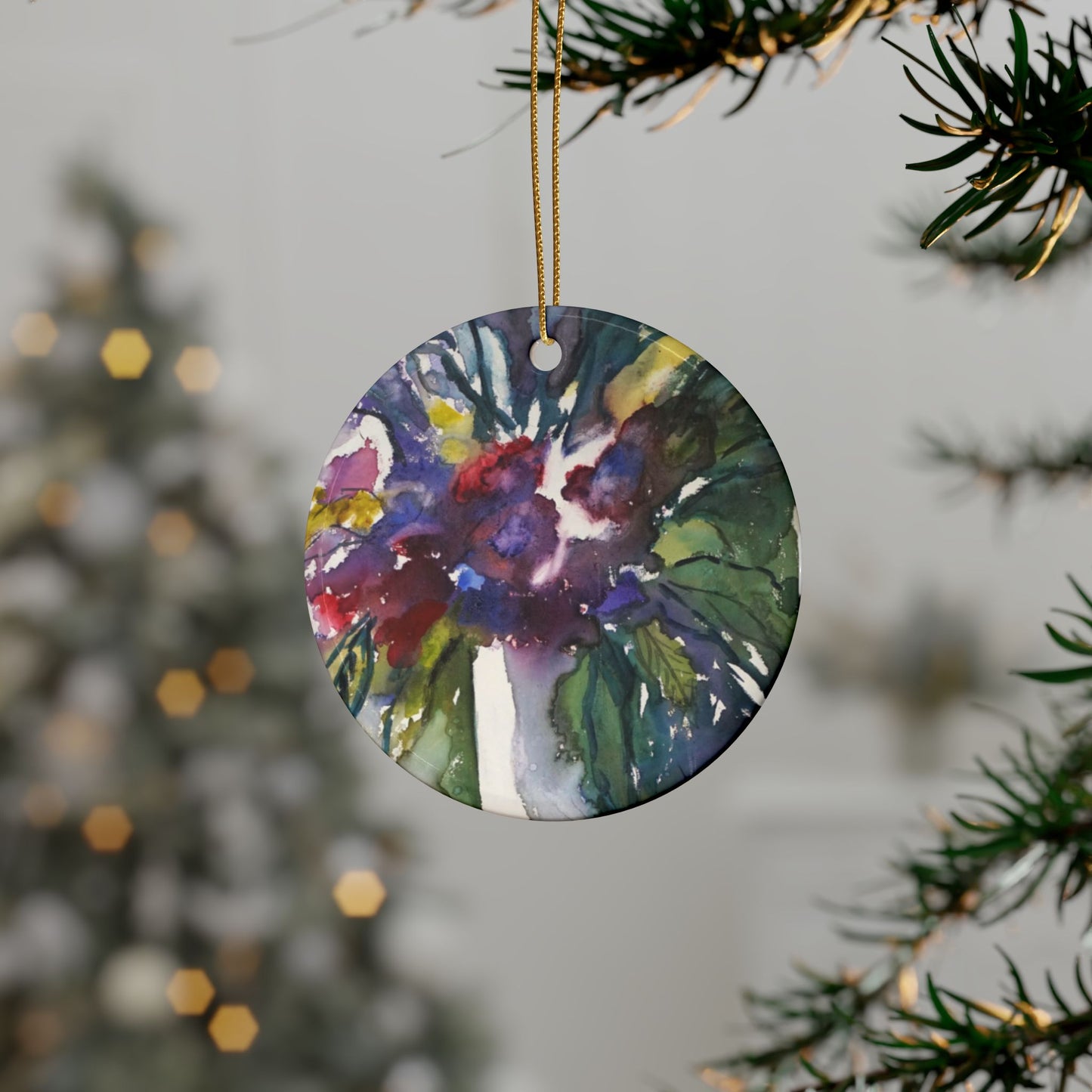 CERAMIC ORNAMENTS - MIXED BOUQUET FLOWER