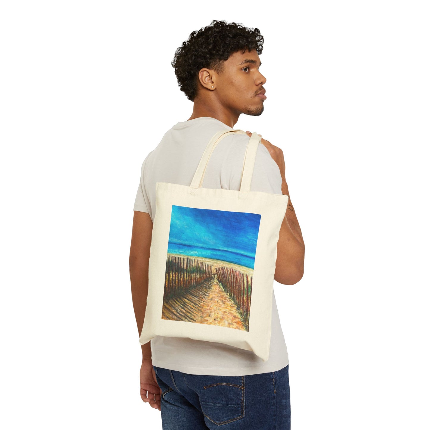 COTTON CANVAS TOTE BAG - BAILEY'S HARBOR 1