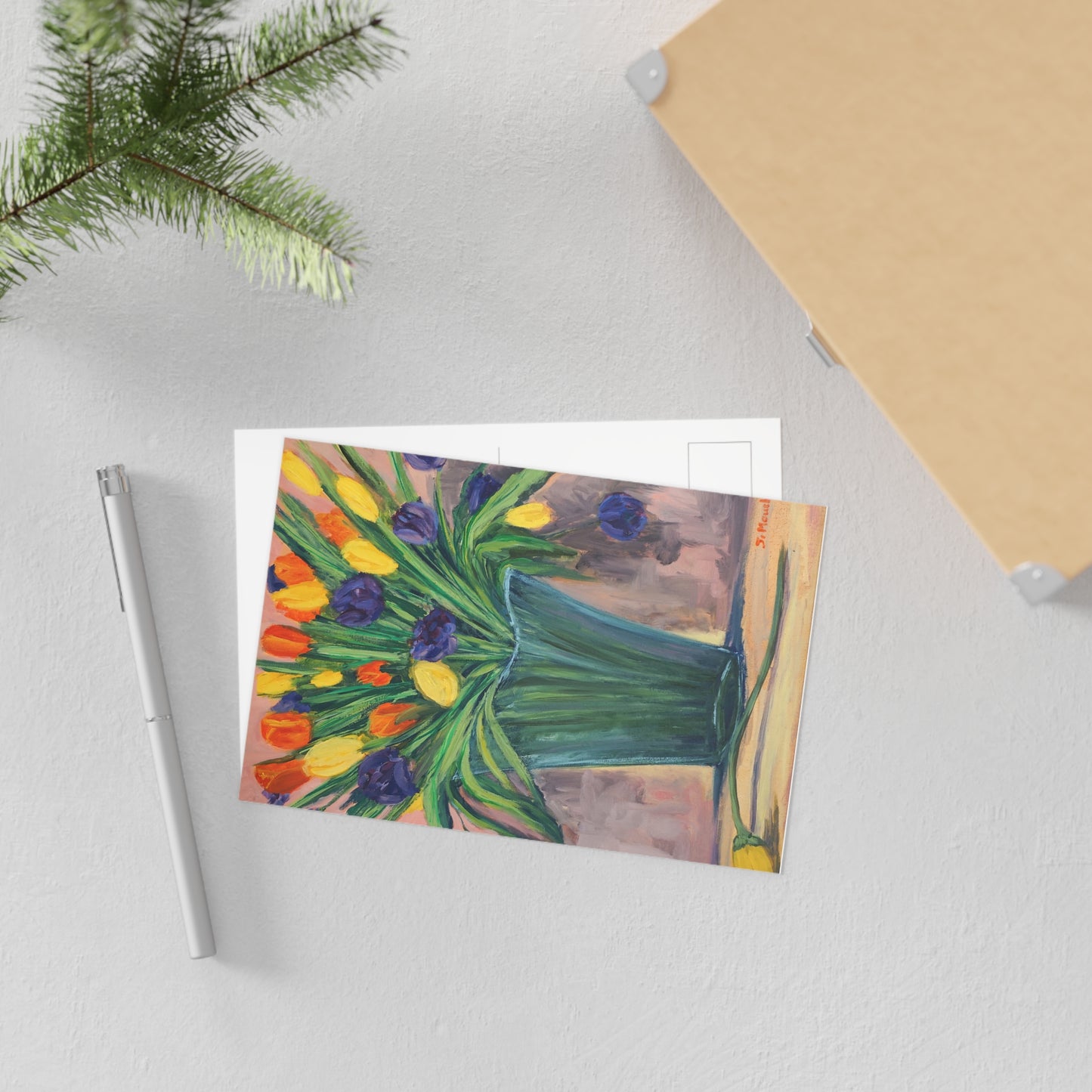 FINE ART POSTCARDS - BIRTHDAY TULIPS